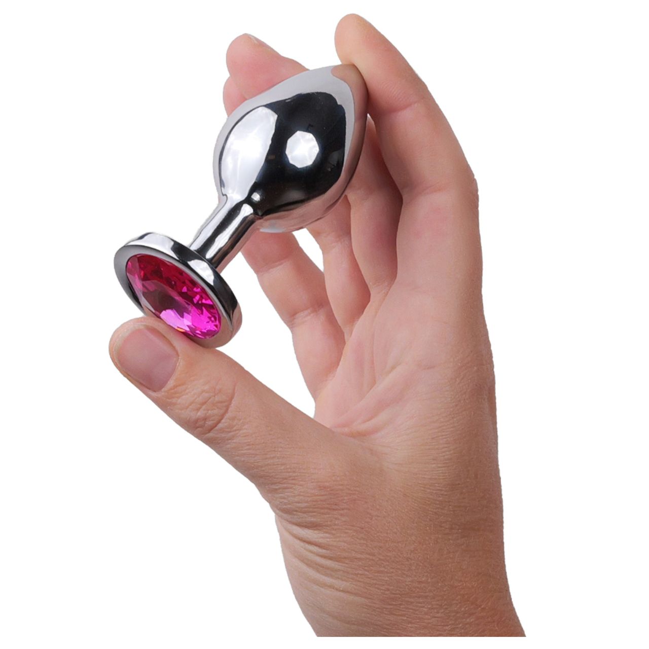 Desirel Pink Jewel M - anál plug (ezüst-pink) Desirel Pink Jewel M - anál plug (ezüst-pink)