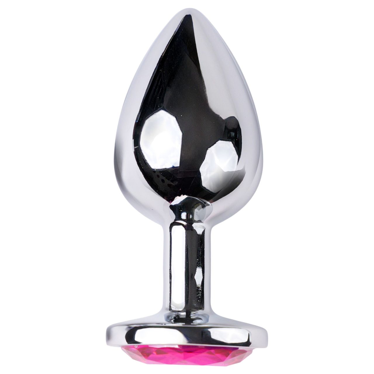 Desirel Pink Jewel L - anál plug (ezüst-pink)