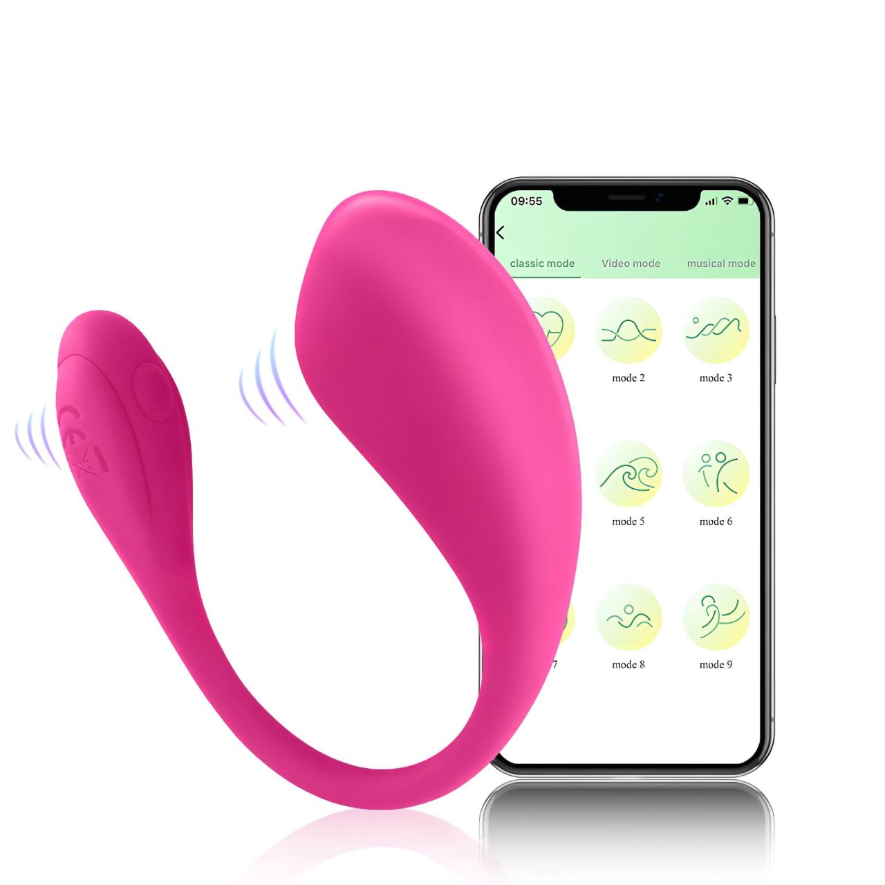 Sunfo - App-vezérelt vibrációs tojás (pink) Sunfo - App-vezérelt vibrációs tojás (pink)