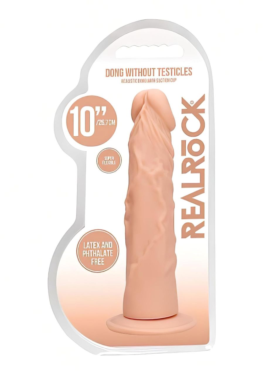 RealRock Dong 10 - élethű dildó (25 cm, testszínű) RealRock Dong 10 - élethű dildó (25 cm, testszínű)