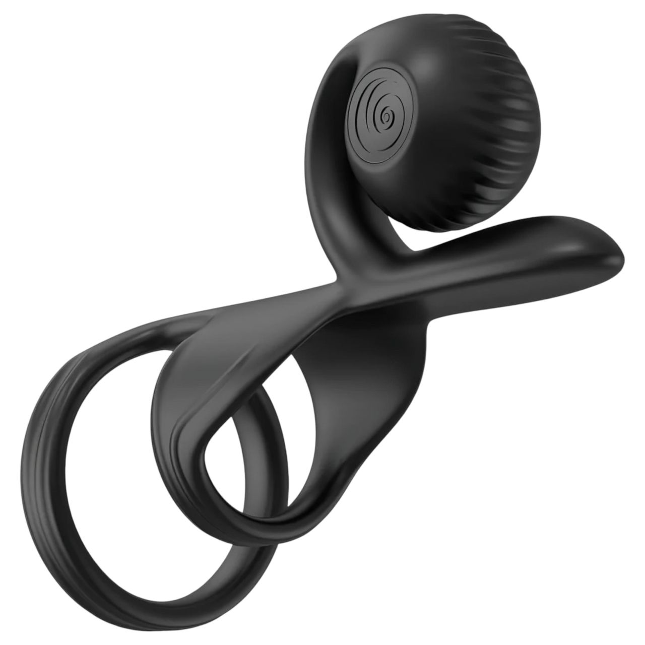 Snail Vibe Jovi - péniszgyűrű és párvibrátor (fekete) Snail Vibe Jovi - péniszgyűrű és párvibrátor (fekete)