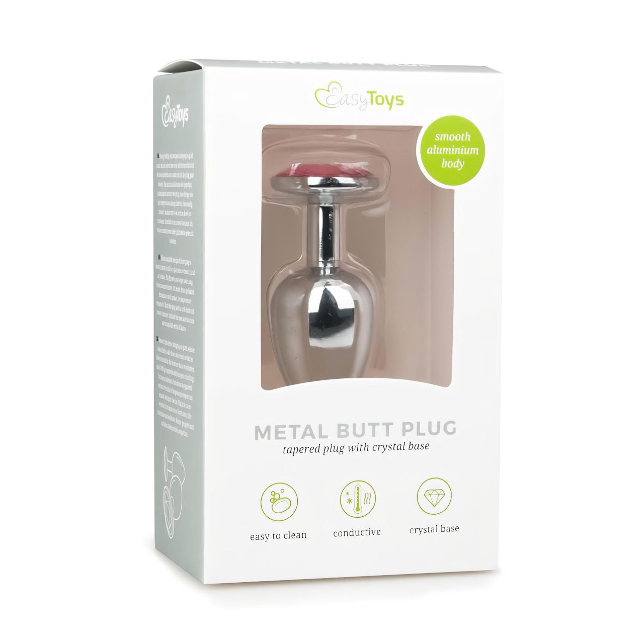 EasyToys Metal No.1 - pink köves kúp anál plug (ezüst, 2,7 cm) EasyToys Metal No.1 - pink köves kúp anál plug (ezüst, 2,7 cm)