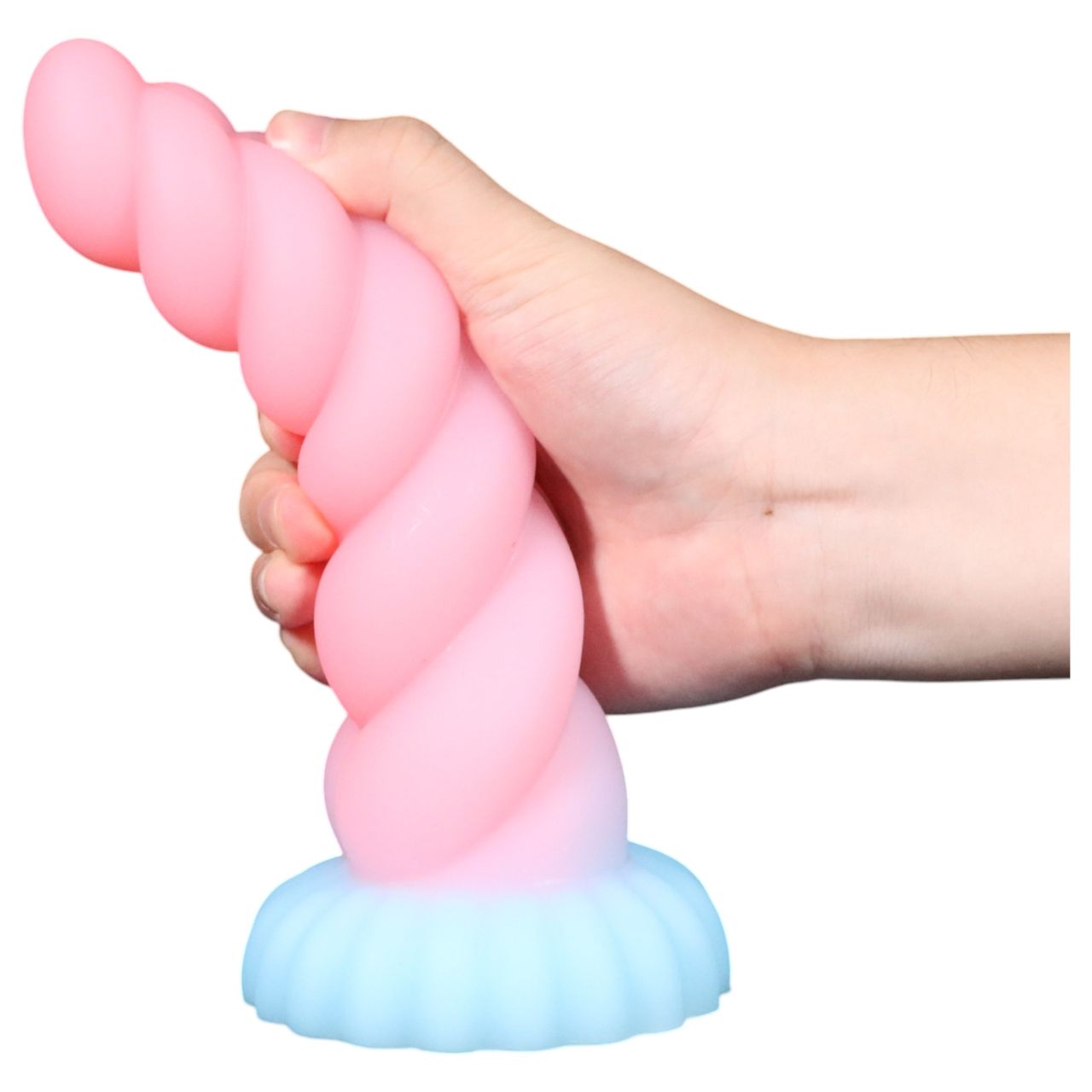 OgazR - világító unikornis dildó - 22 cm (szivárvány) OgazR - világító unikornis dildó - 22 cm (szivárvány)