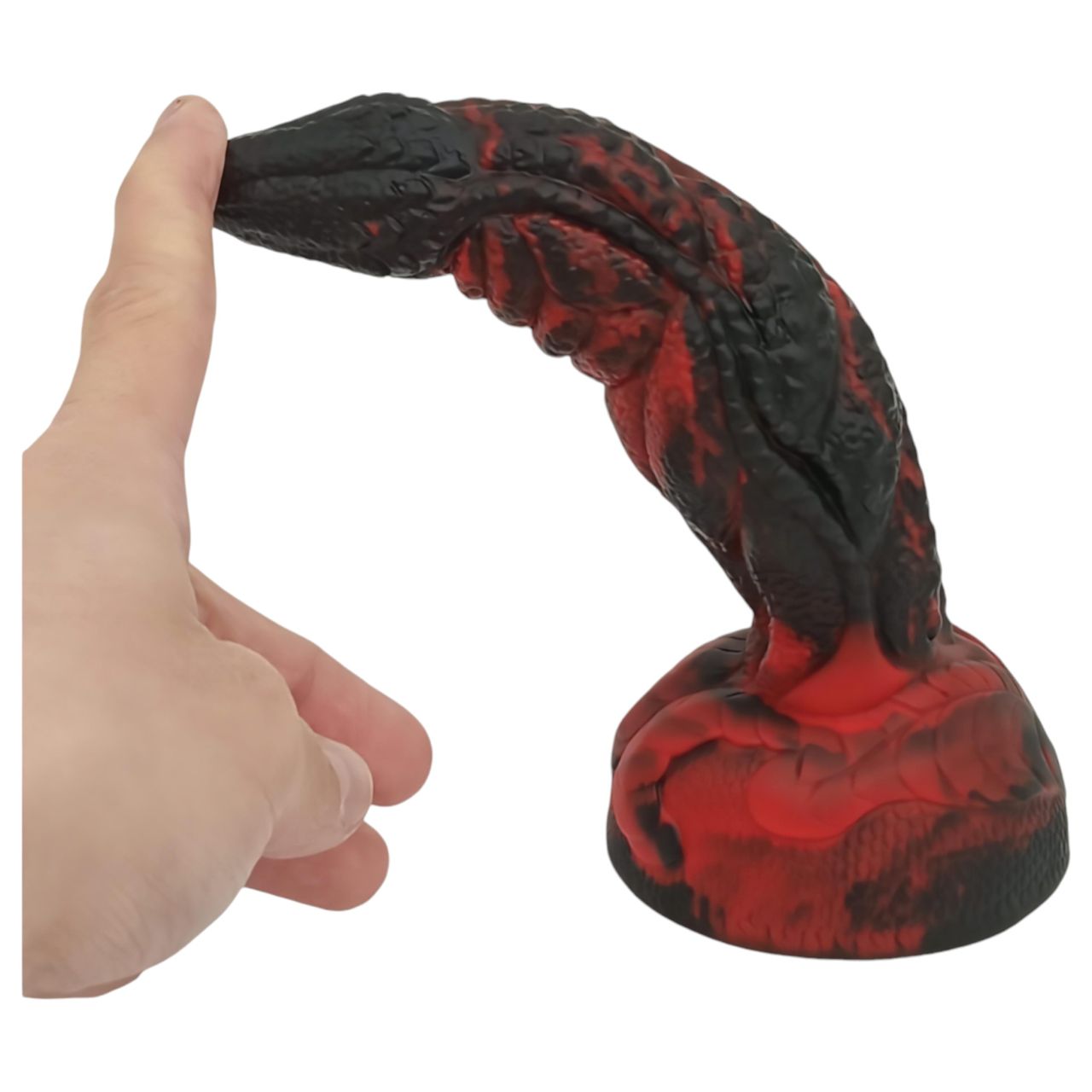 OgazR Hell Dong- barázdált dildó - 20 cm (piros)