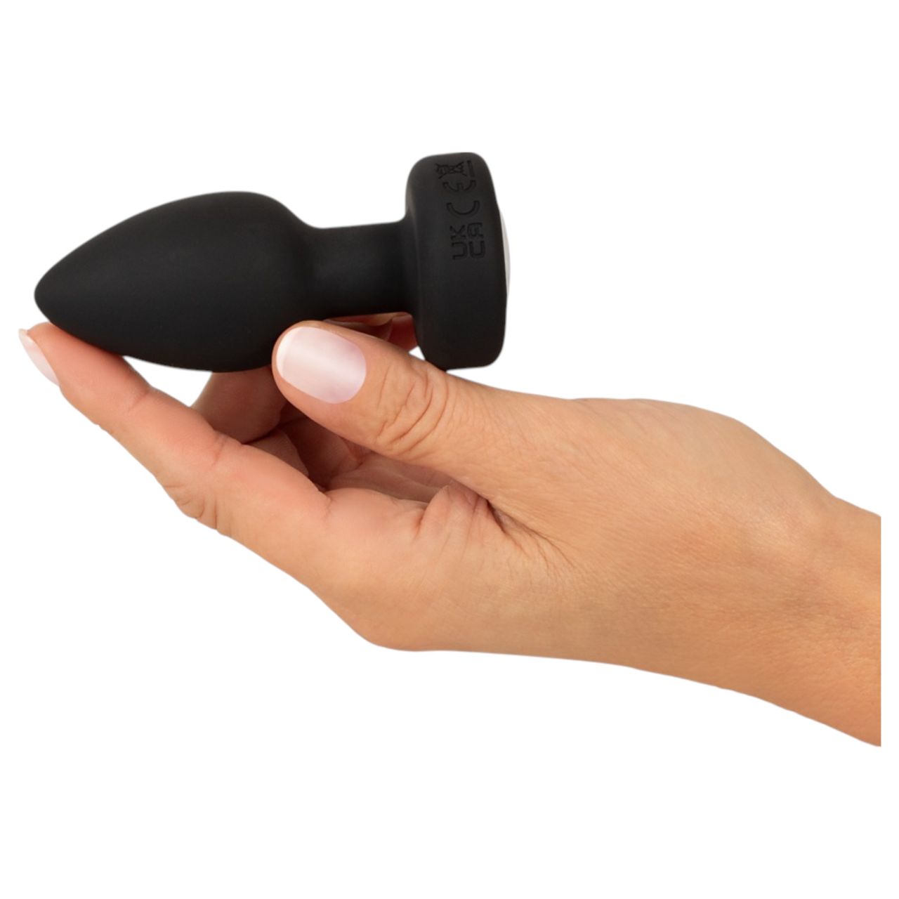 ANOS - világító, vibrációs anál plug (fekete) ANOS - világító, vibrációs anál plug (fekete)