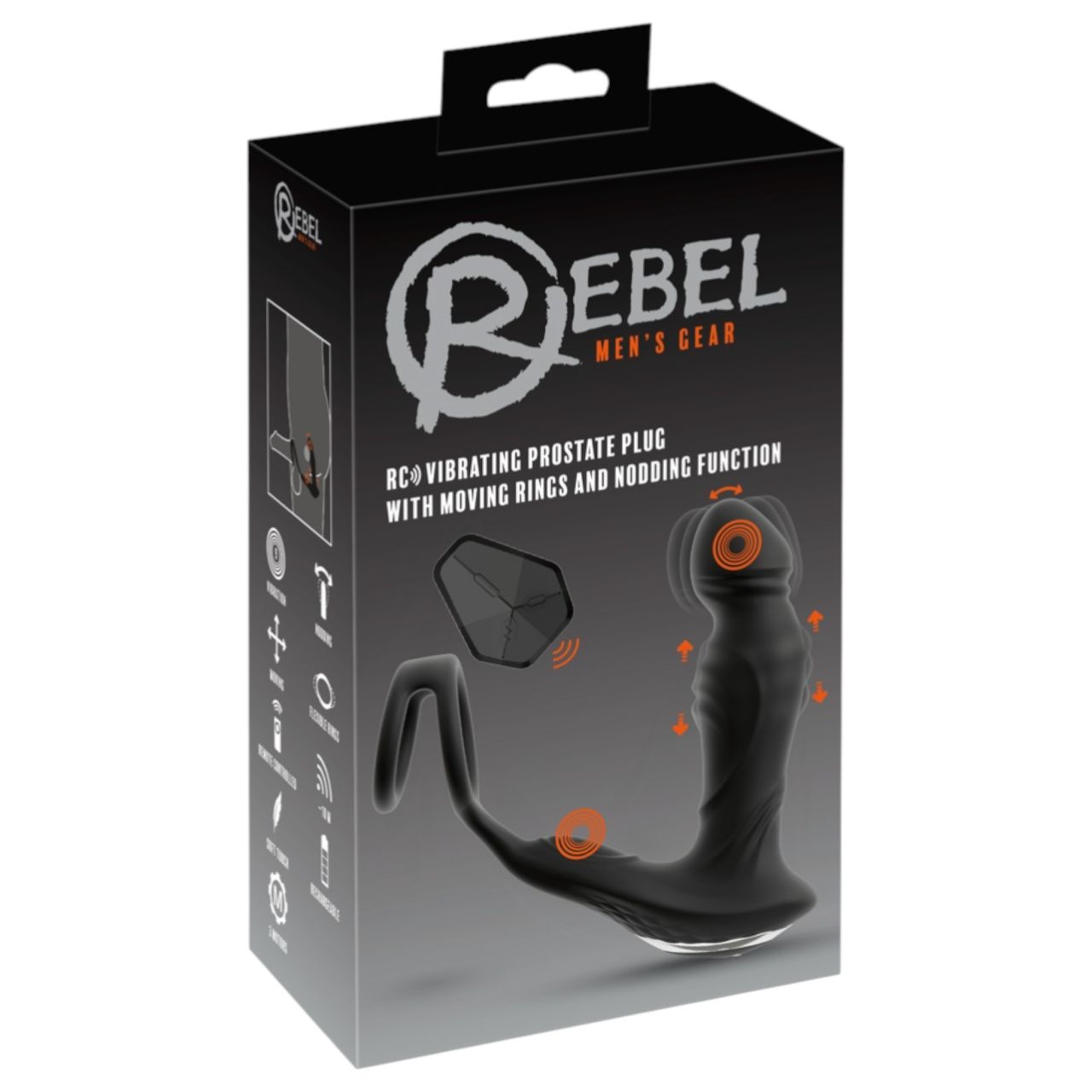 Rebel - lökő prosztata vibrátor (fekete)