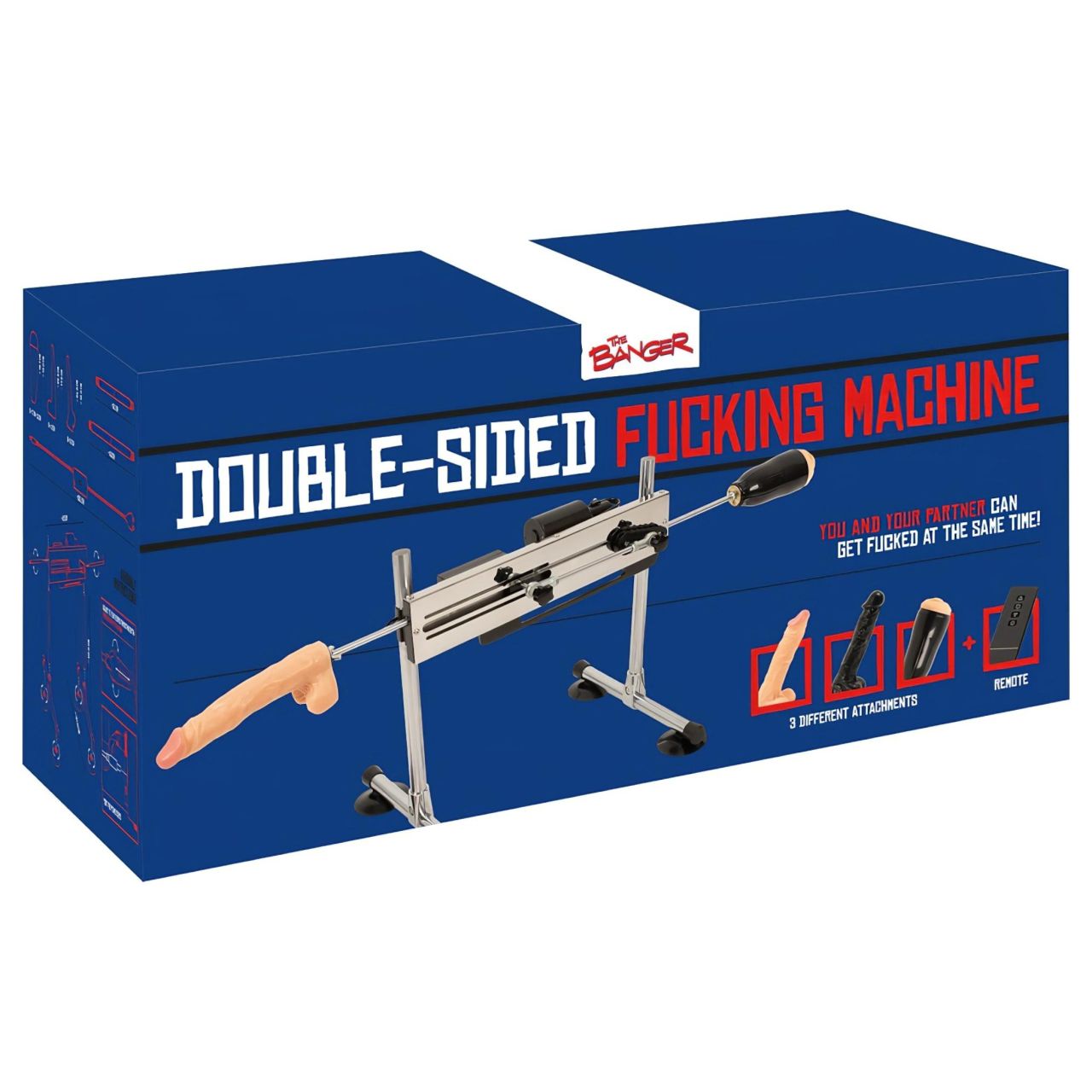 The Banger Fucking Machine - dupla szexgép + 2 dildó és 1 műpunci The Banger Fucking Machine - dupla szexgép + 2 dildó és 1 műpunci