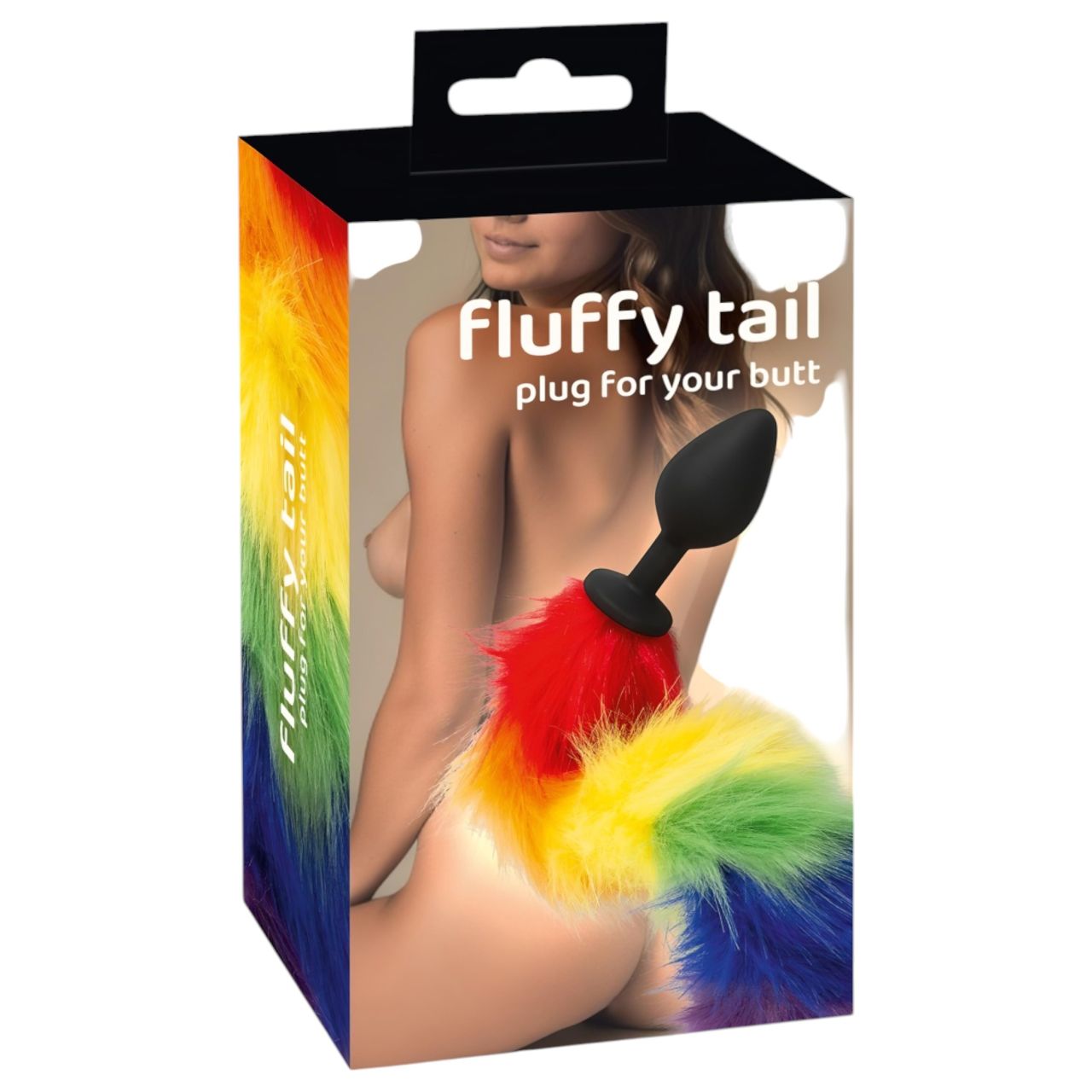 / You2Toys - szilikon anál plug és farok (szivárvány)