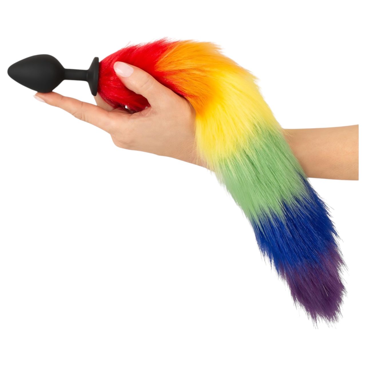 / You2Toys - szilikon anál plug és farok (szivárvány)
