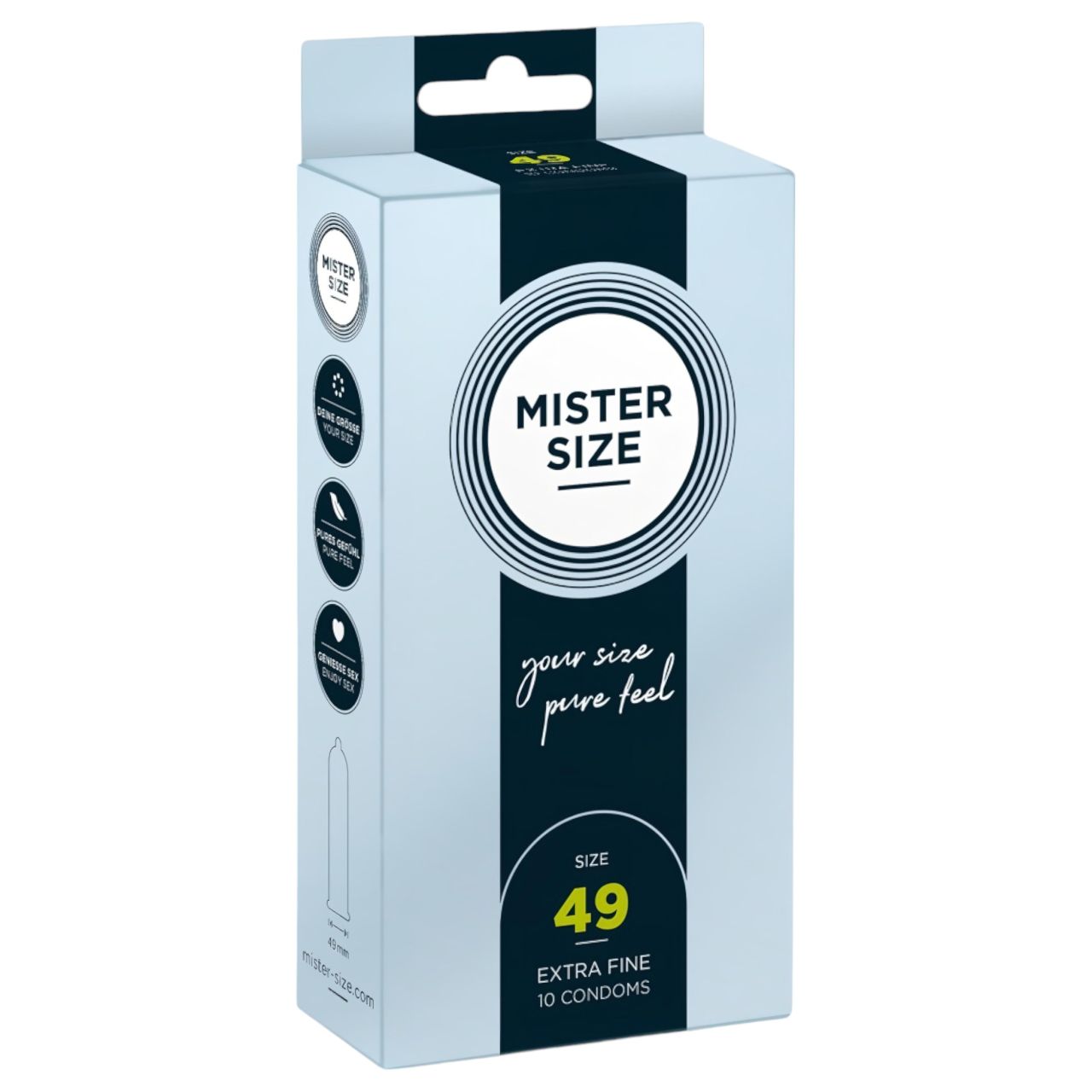 Mister Size vékony óvszer - 49 mm (10 db)