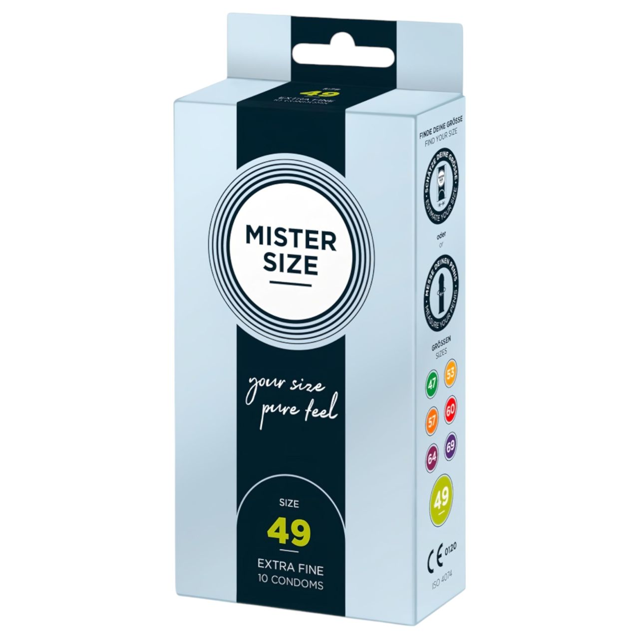 Mister Size vékony óvszer - 49 mm (10 db)