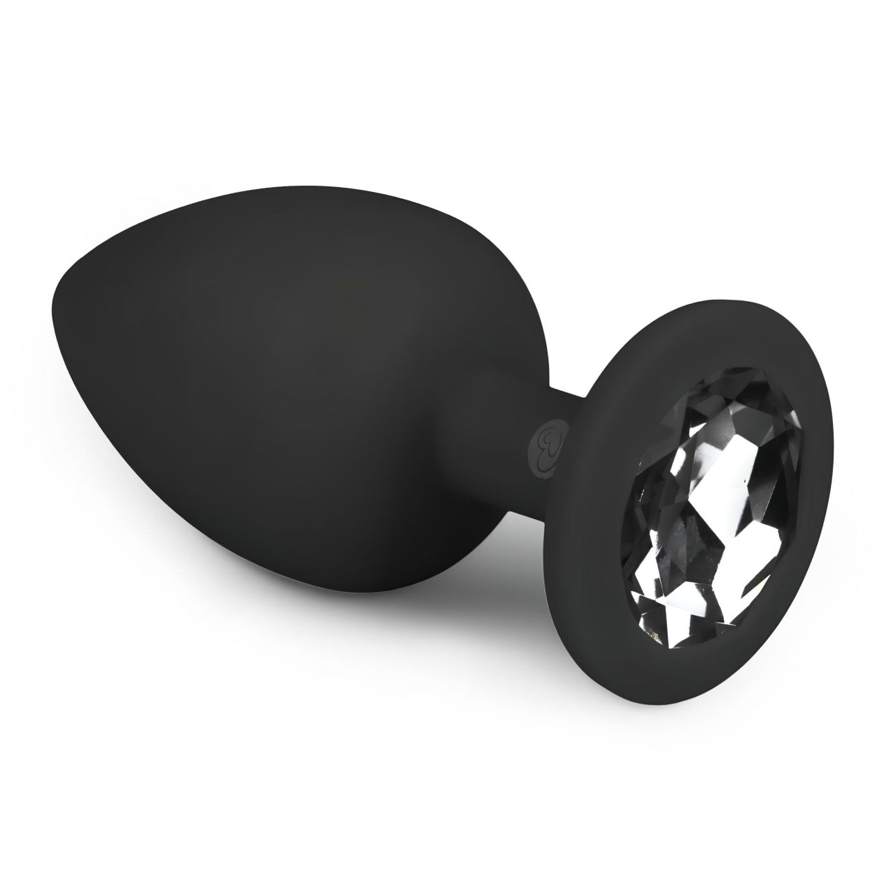 EasyToys Diamond - fehér köves anál plug (nagy, fekete) EasyToys Diamond - fehér köves anál plug (nagy, fekete)