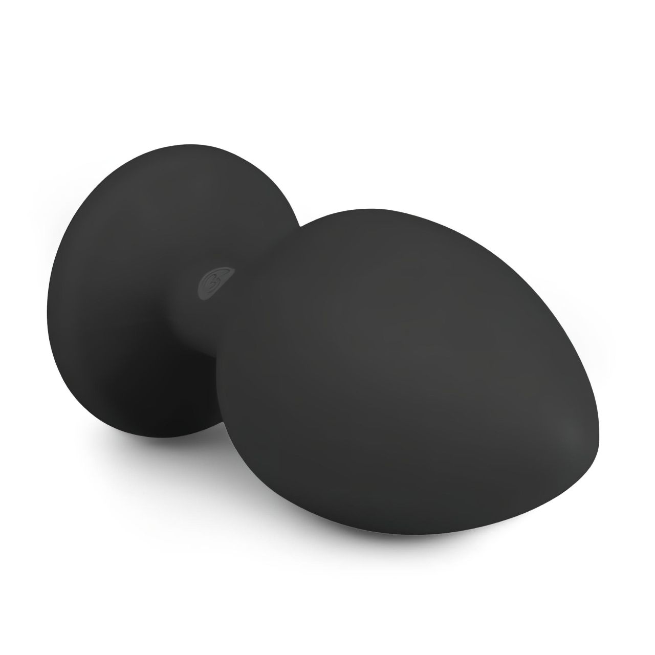 / EasyToys Diamond - fehér köves anál plug (nagy, fekete)