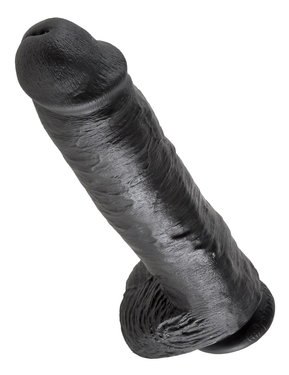 King Cock 11 - nagy tapadókorongos, herés dildó (28 cm, fekete) King Cock 11 - nagy tapadókorongos, herés dildó (28 cm, fekete)