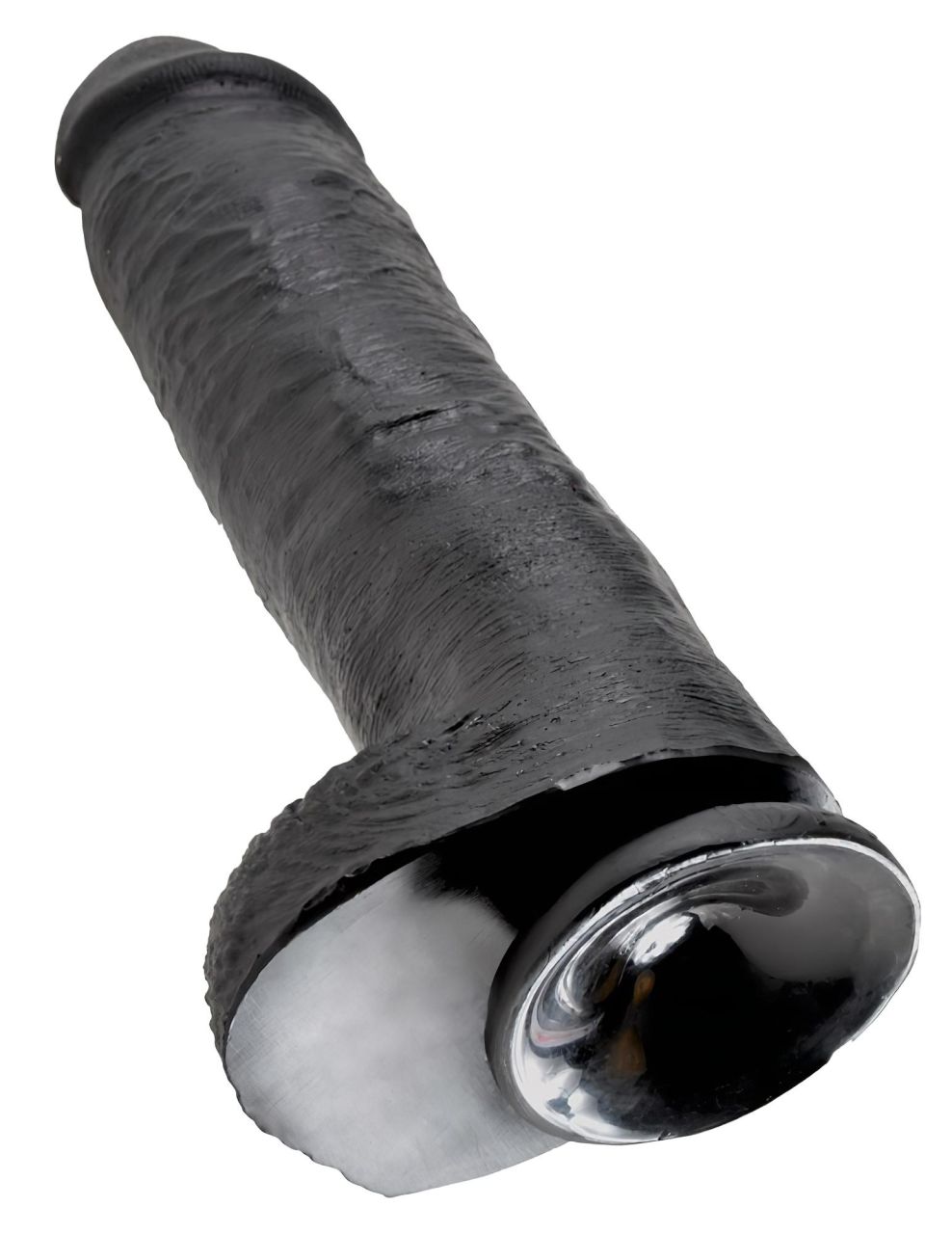 King Cock 11 - nagy tapadókorongos, herés dildó (28 cm, fekete) King Cock 11 - nagy tapadókorongos, herés dildó (28 cm, fekete)