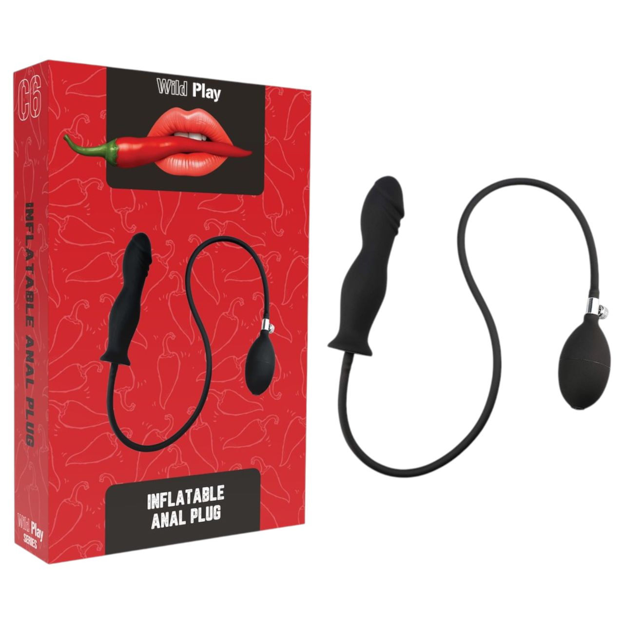 Wild Play - pumpálható anál plug (fekete)