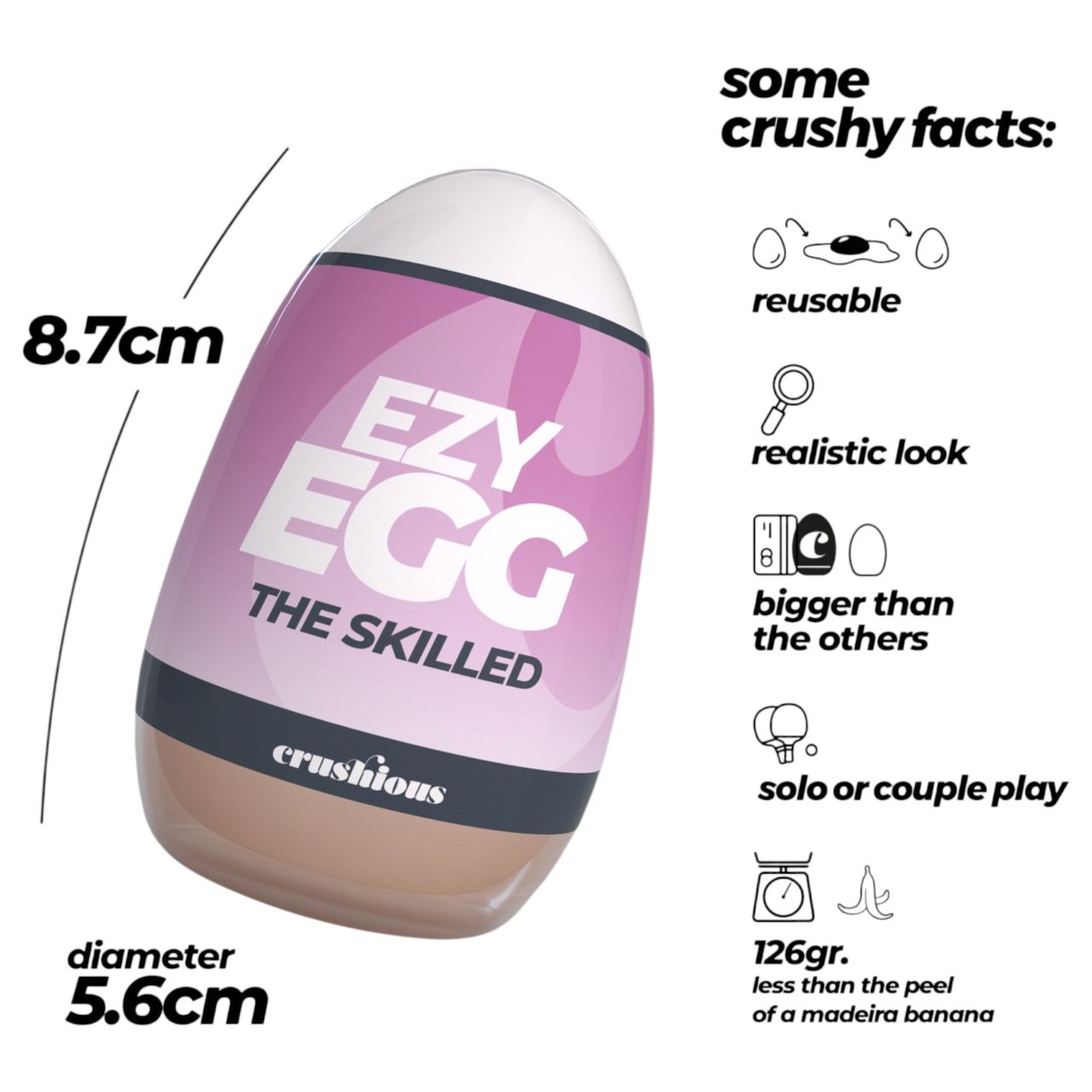 Crushious Ezy Egg The Skilled - maszturbátor tojás (testszínű) Crushious Ezy Egg The Skilled - maszturbátor tojás (testszínű)