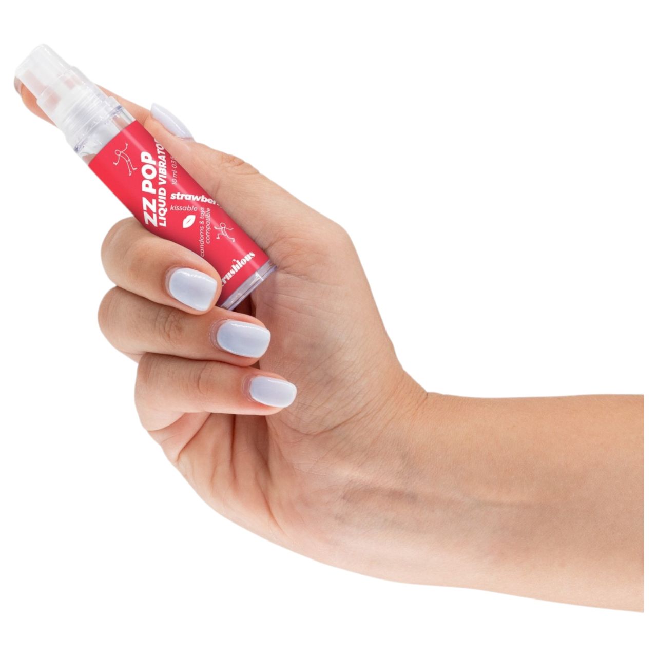 Crushious ZZ POP - ehető folyékony vibrátor, eper (10ml)