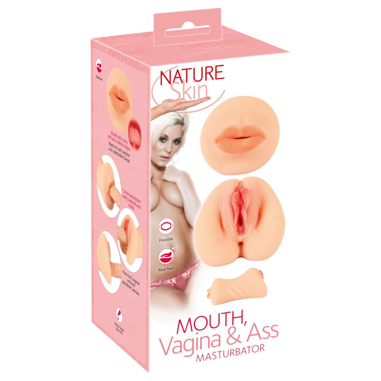 Nature Skin - punci és száj maszturbátor (testszínű) Nature Skin - punci és száj maszturbátor (testszínű)