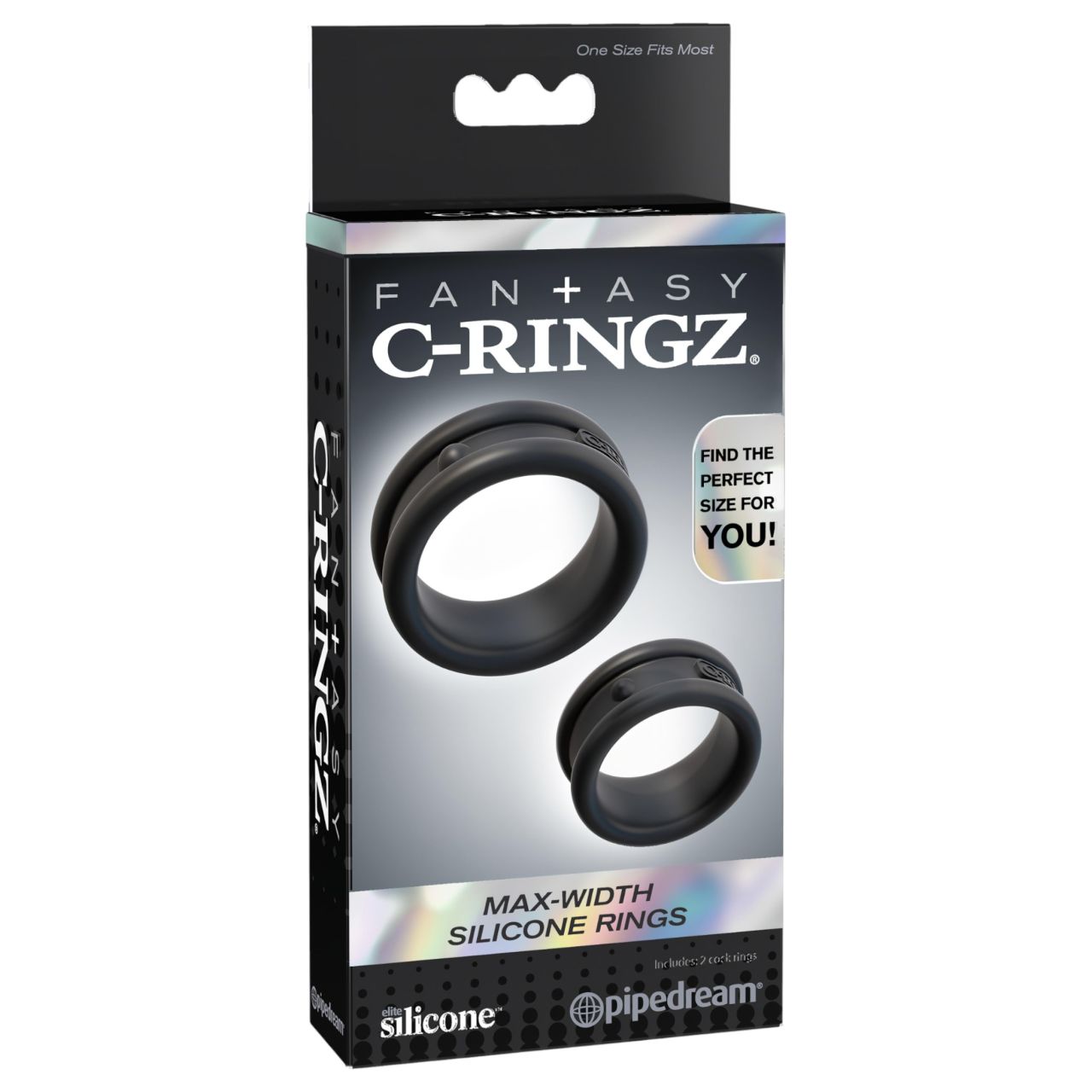 Pipedream - Fantasy C-Ringz - pénisz- és heregyűrű (fekete) Pipedream - Fantasy C-Ringz - pénisz- és heregyűrű (fekete)
