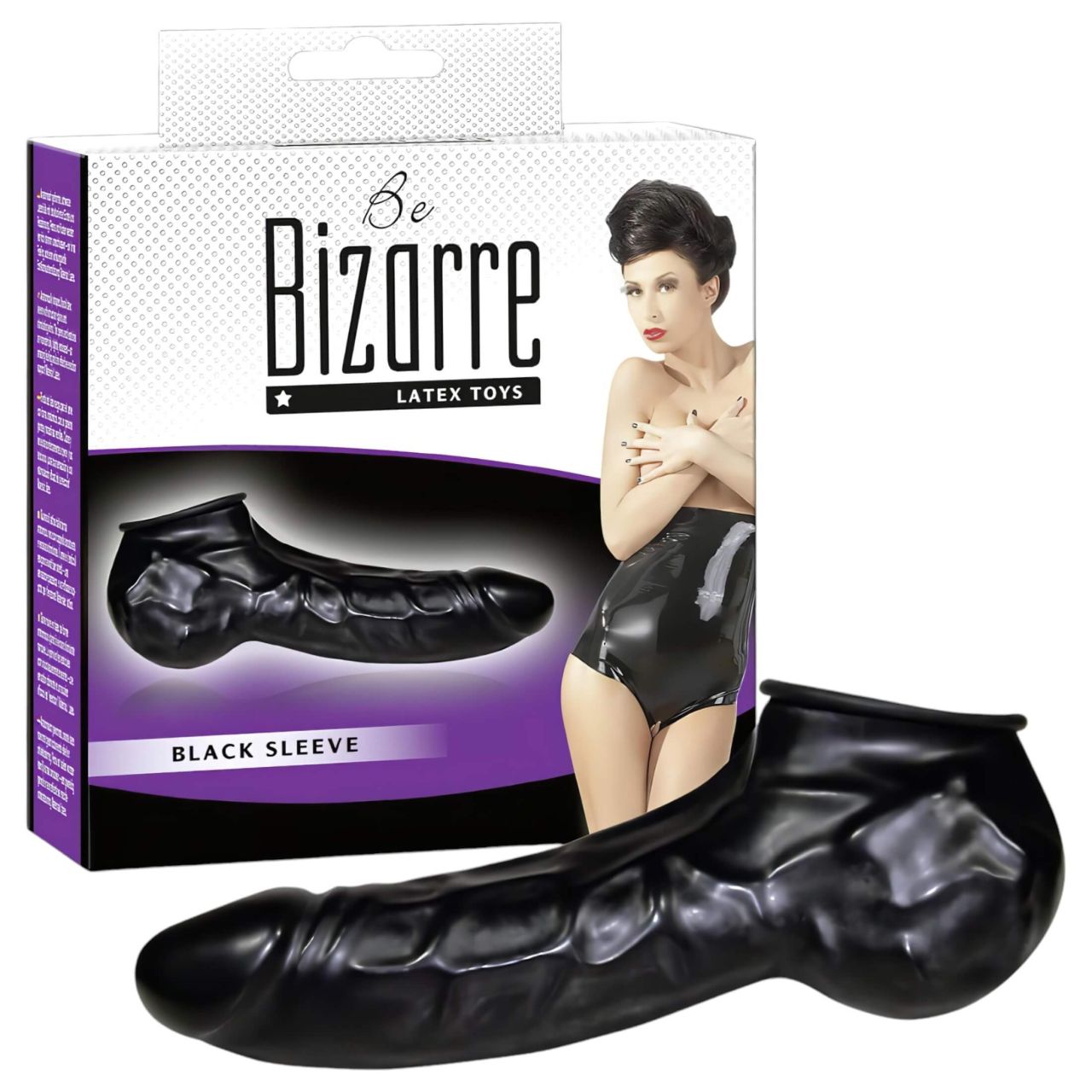 You2Toys Be Bizarre - latex pénisz- és hereköpeny (fekete)