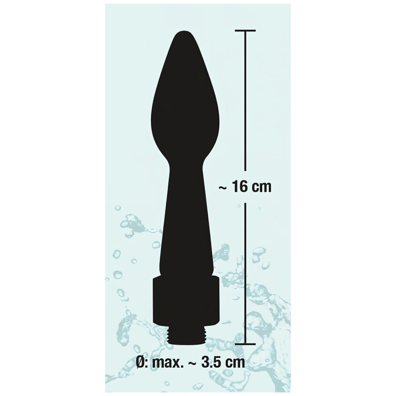 You2Toys - Rear Splash - kúpos szilikon zuhanyfej (fekete)