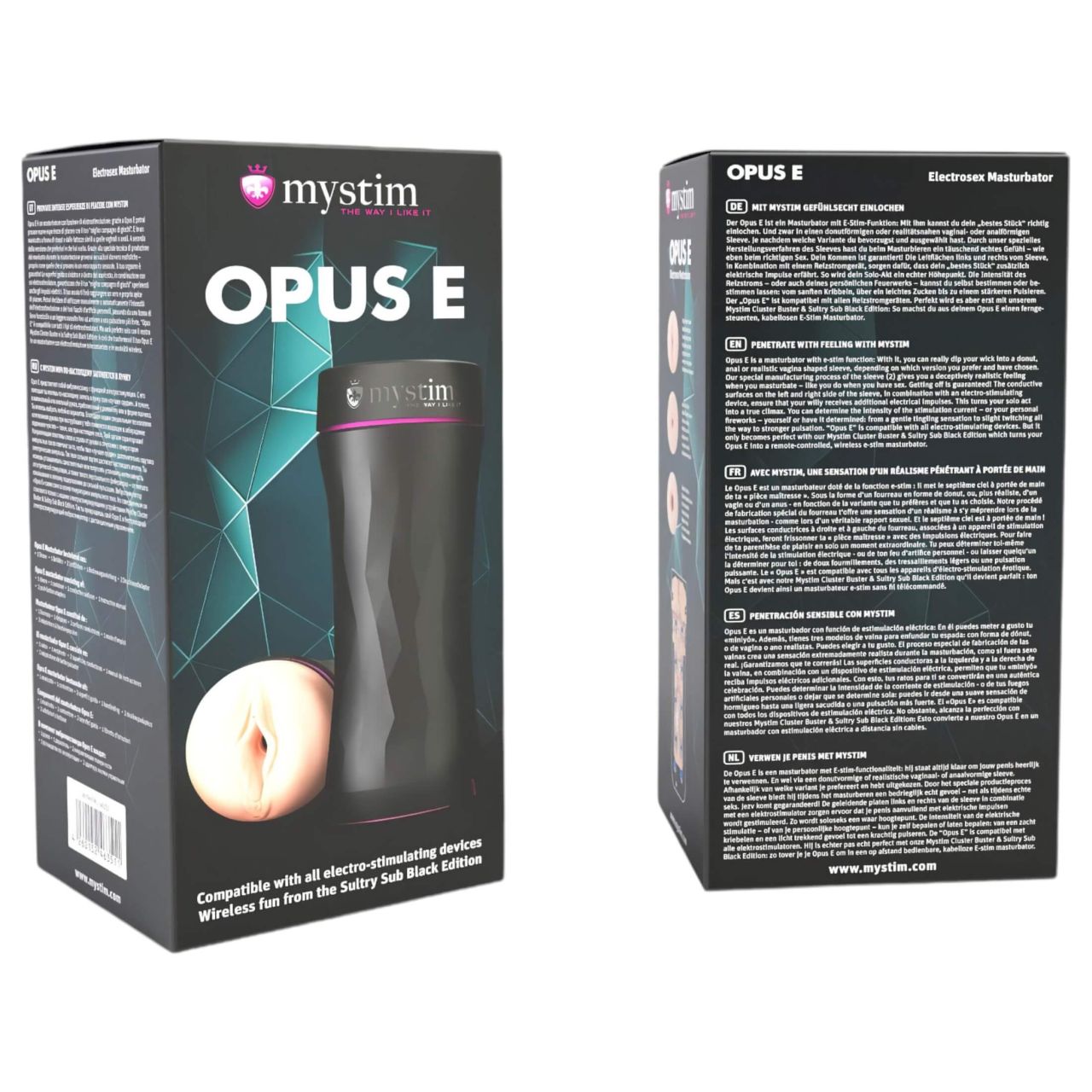 mystim Opus E Vagina - elektro művagina (natúr-fekete) mystim Opus E Vagina - elektro művagina (natúr-fekete)