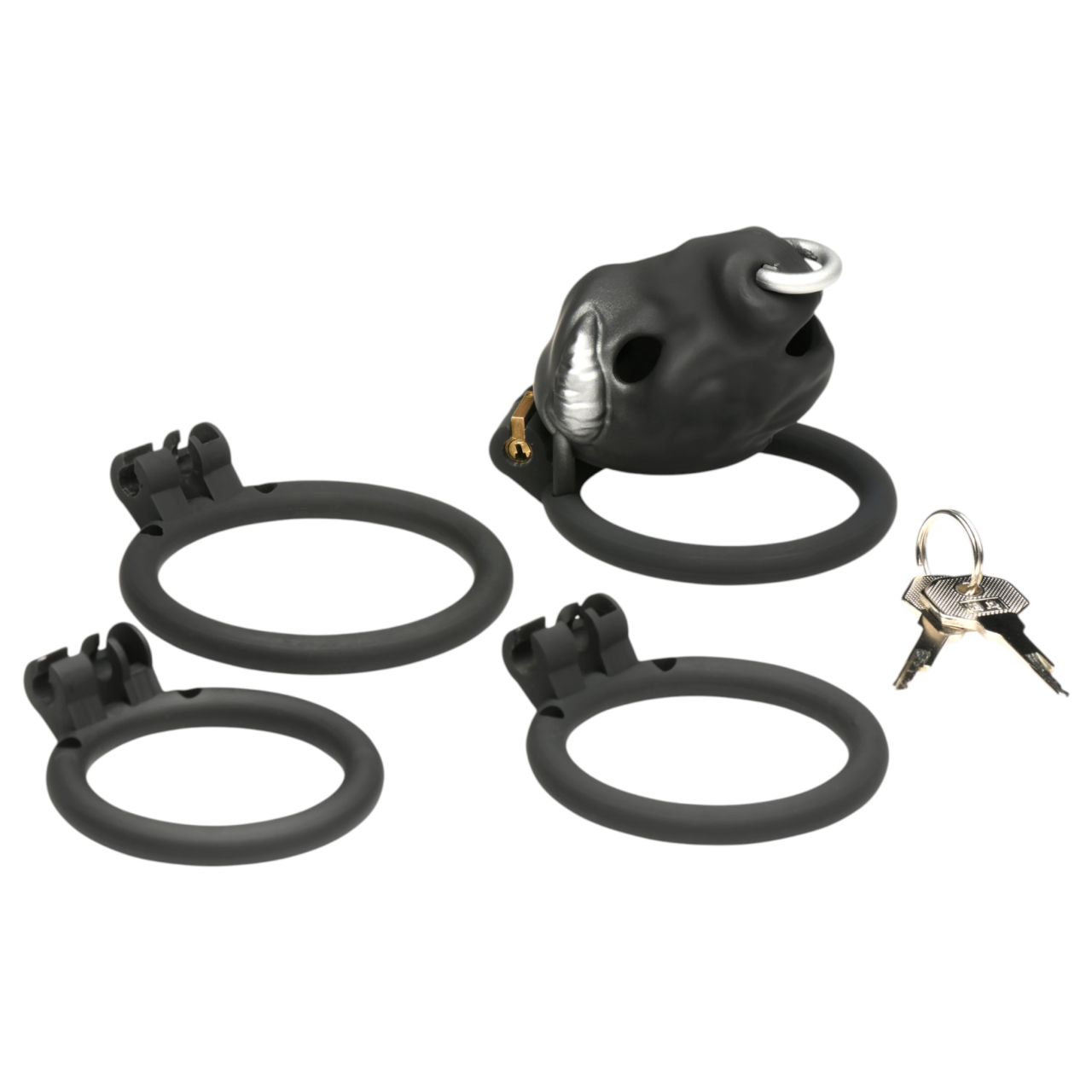 Master Series Bull - bikafejes péniszketrec (fekete)