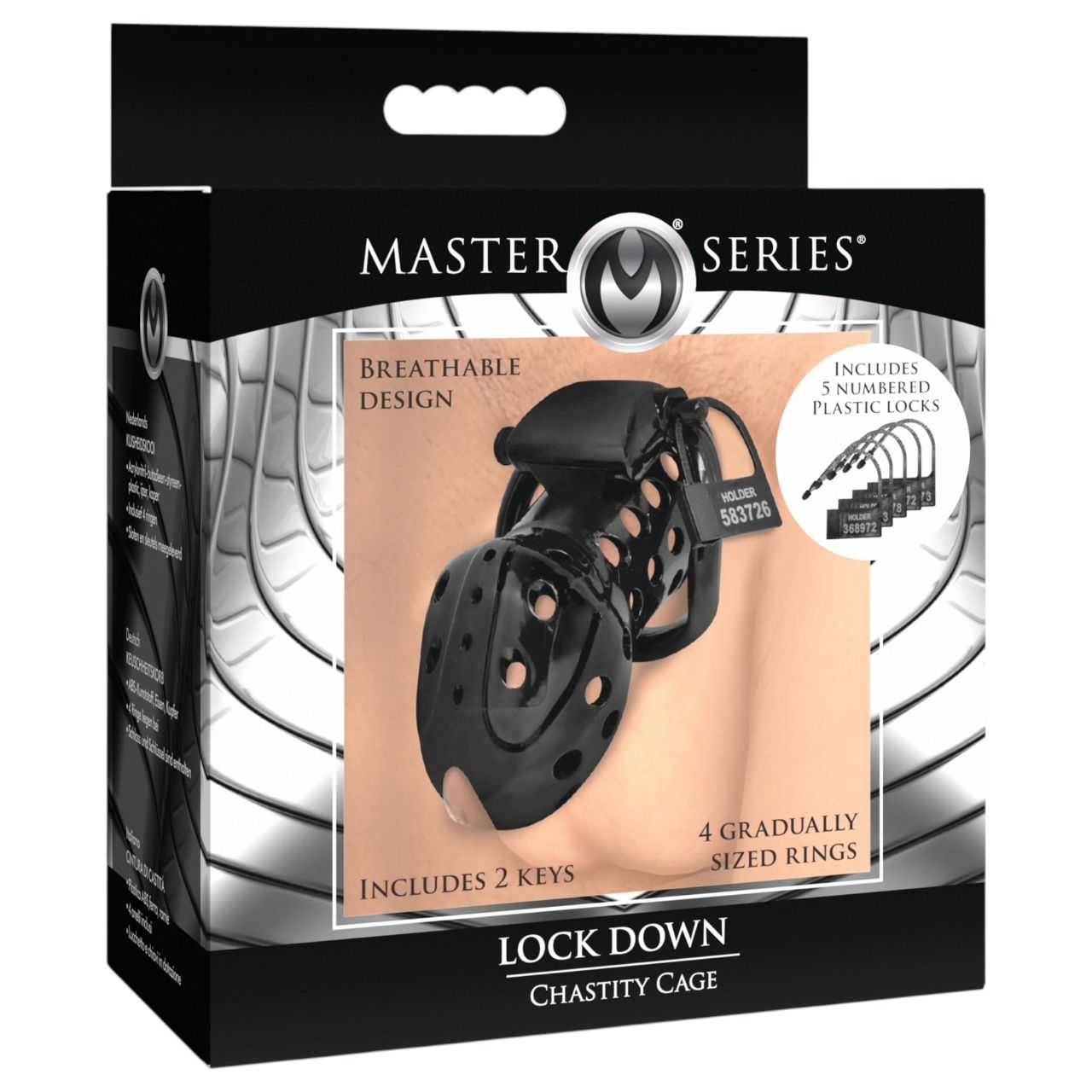 Master Series Lock Down - szellőző péniszketrec (fekete) Master Series Lock Down - szellőző péniszketrec (fekete)