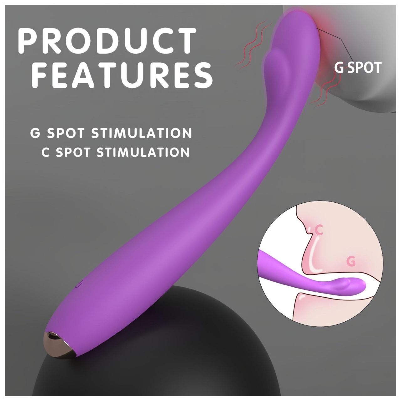 Sex HD - G-pont vibrátor (lila)