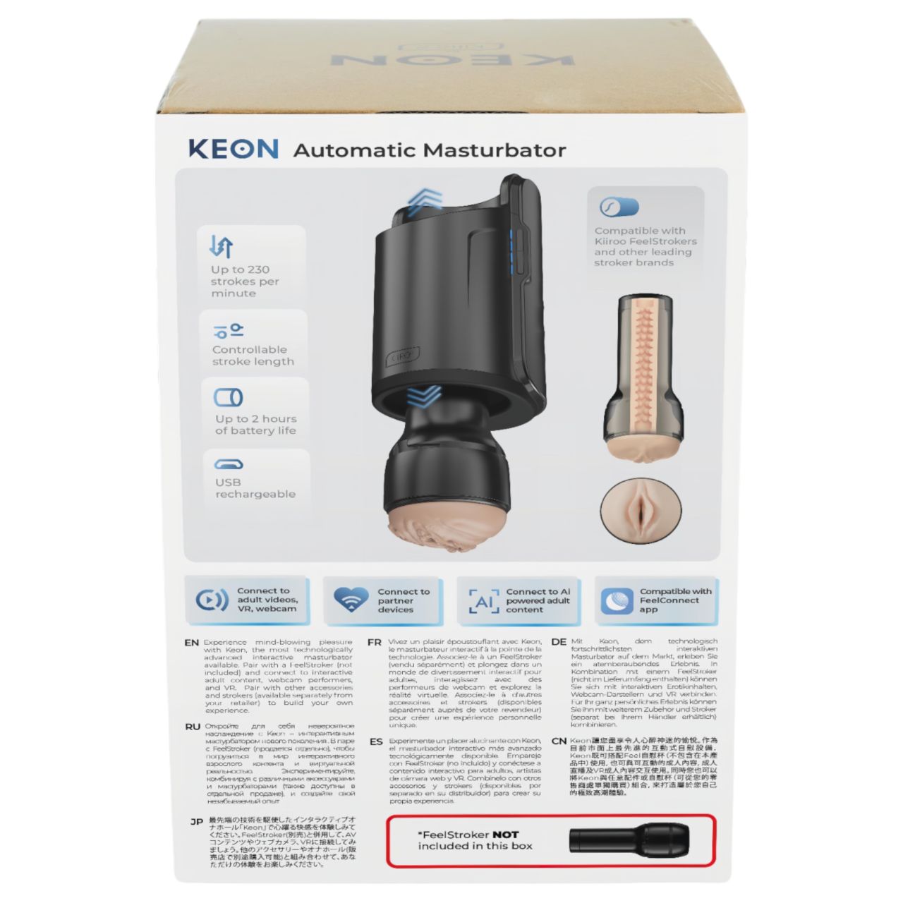 Kiiroo Keon Wifi Automatic - maszturbátor tartozék férfiaknak (fekete) Kiiroo Keon Wifi Automatic - maszturbátor tartozék férfiaknak (fekete)