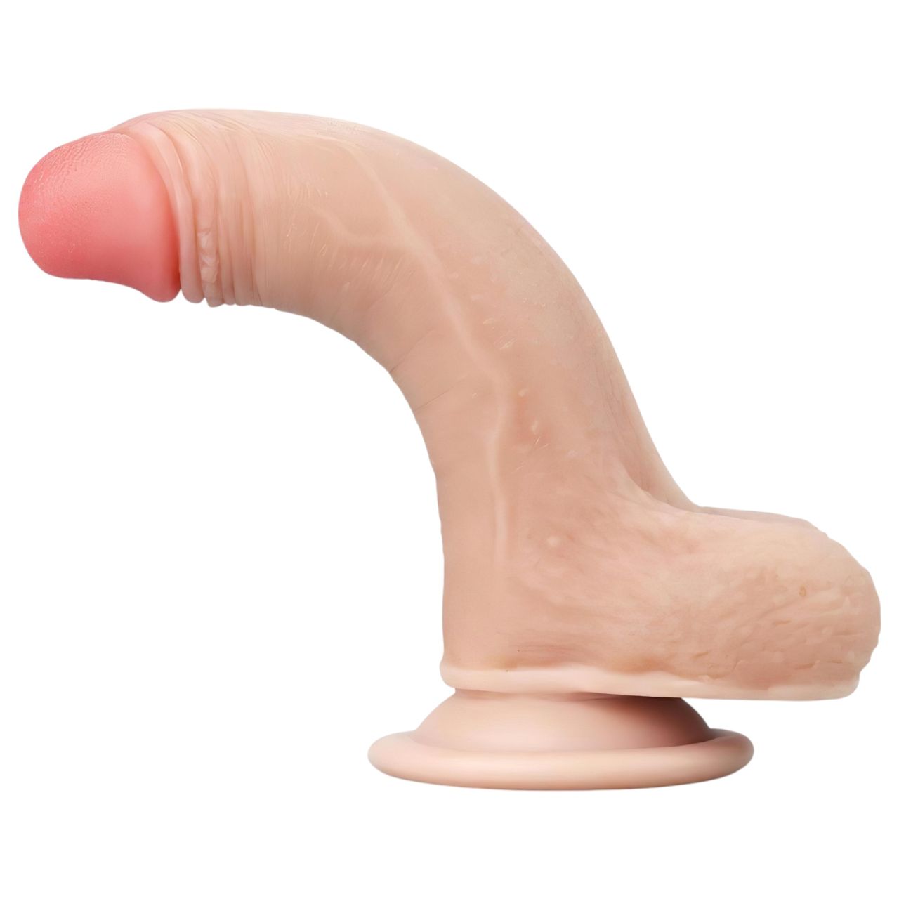 Lovetoy Sliding-Skin - kétrétegű dildó - 18 cm (testszínű)