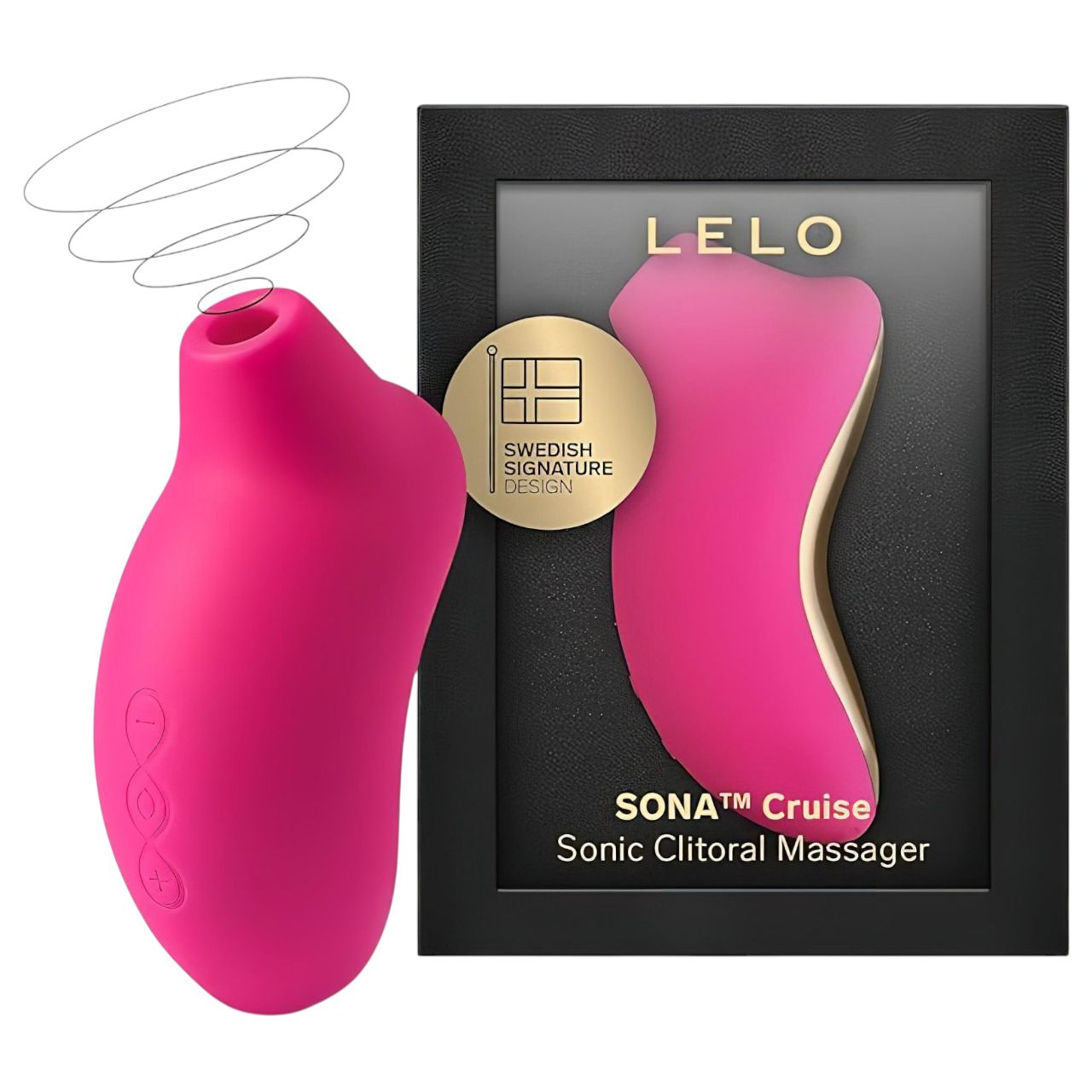 LELO Sona Cruise - hanghullámos csiklóizgató (cseresznye)