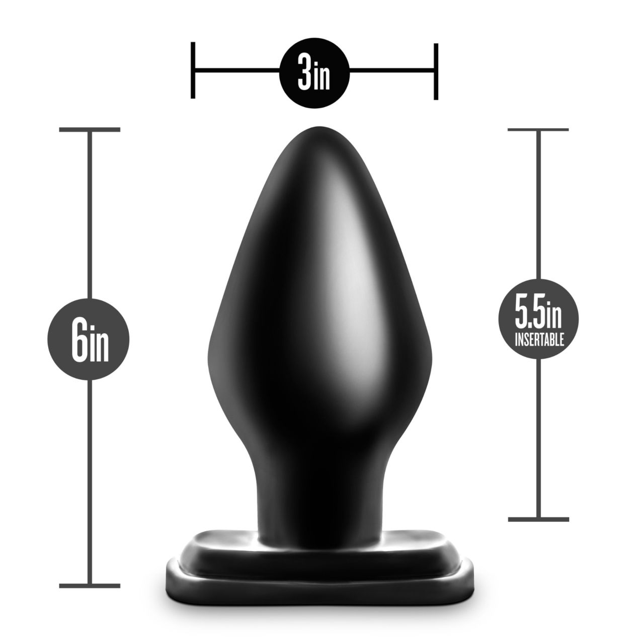 Blush Anal Adventures - XXL anál plug (fekete)