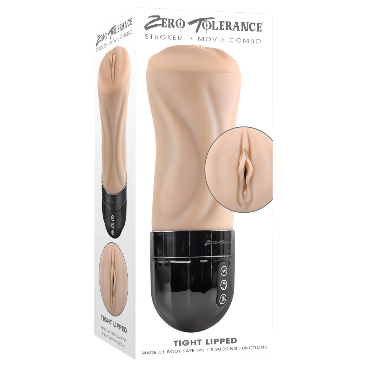 Zero Tolerance Tight Lipped - szívó-rezgő műpunci (testszínű) Zero Tolerance Tight Lipped - szívó-rezgő műpunci (testszínű)
