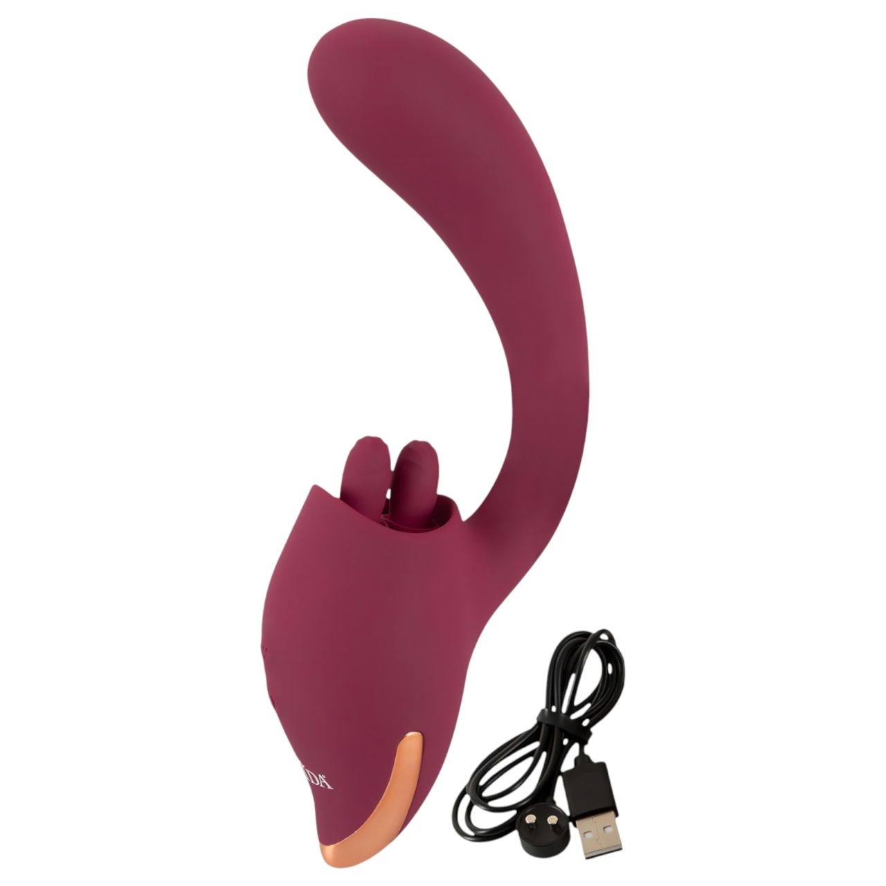 Javida - nyelves 2in1 vibrátor (piros) Javida - nyelves 2in1 vibrátor (piros)