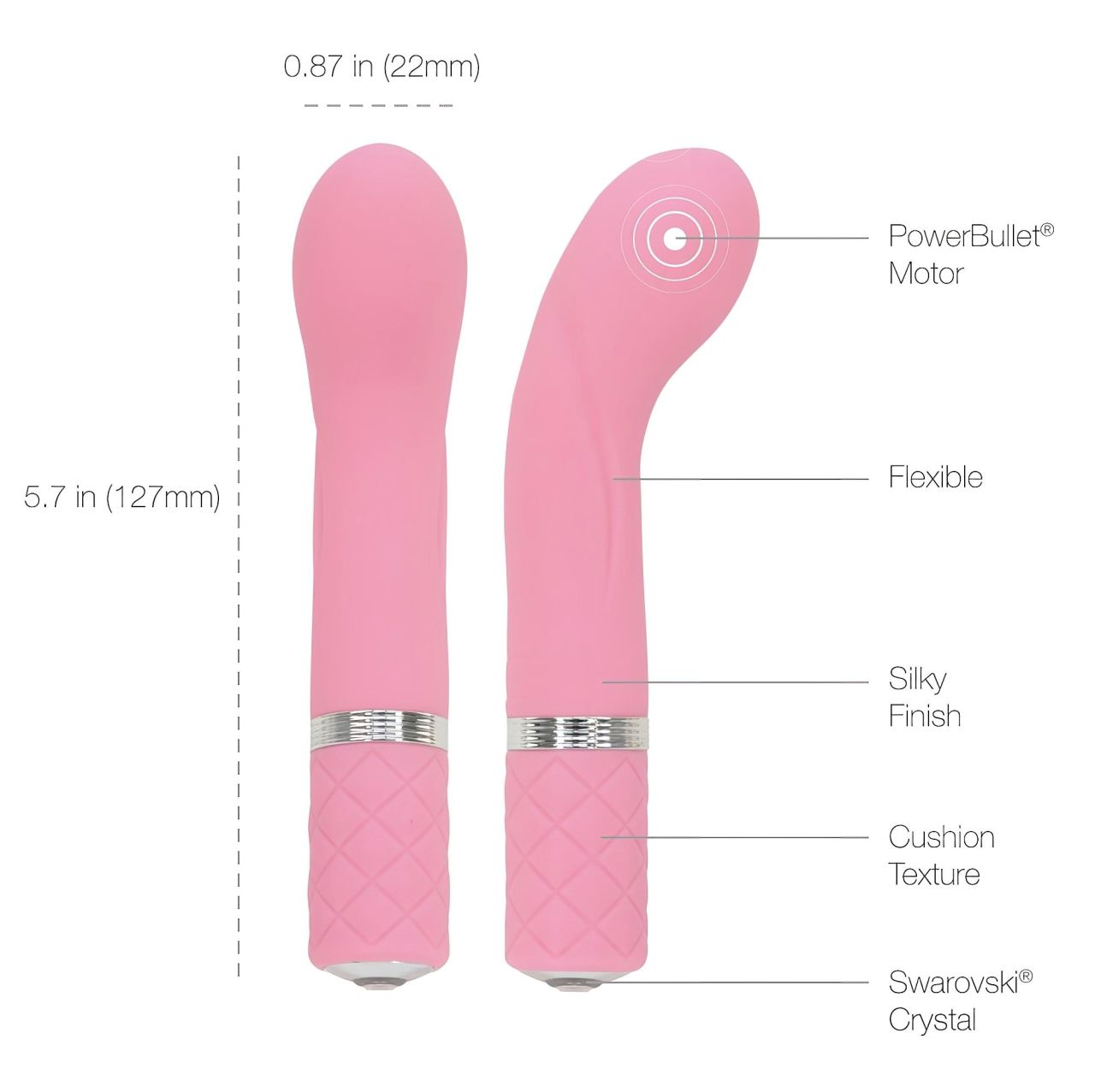 Pillow Talk Racy - akkus, keskeny G-pont vibrátor (pink) Pillow Talk Racy - akkus, keskeny G-pont vibrátor (pink)