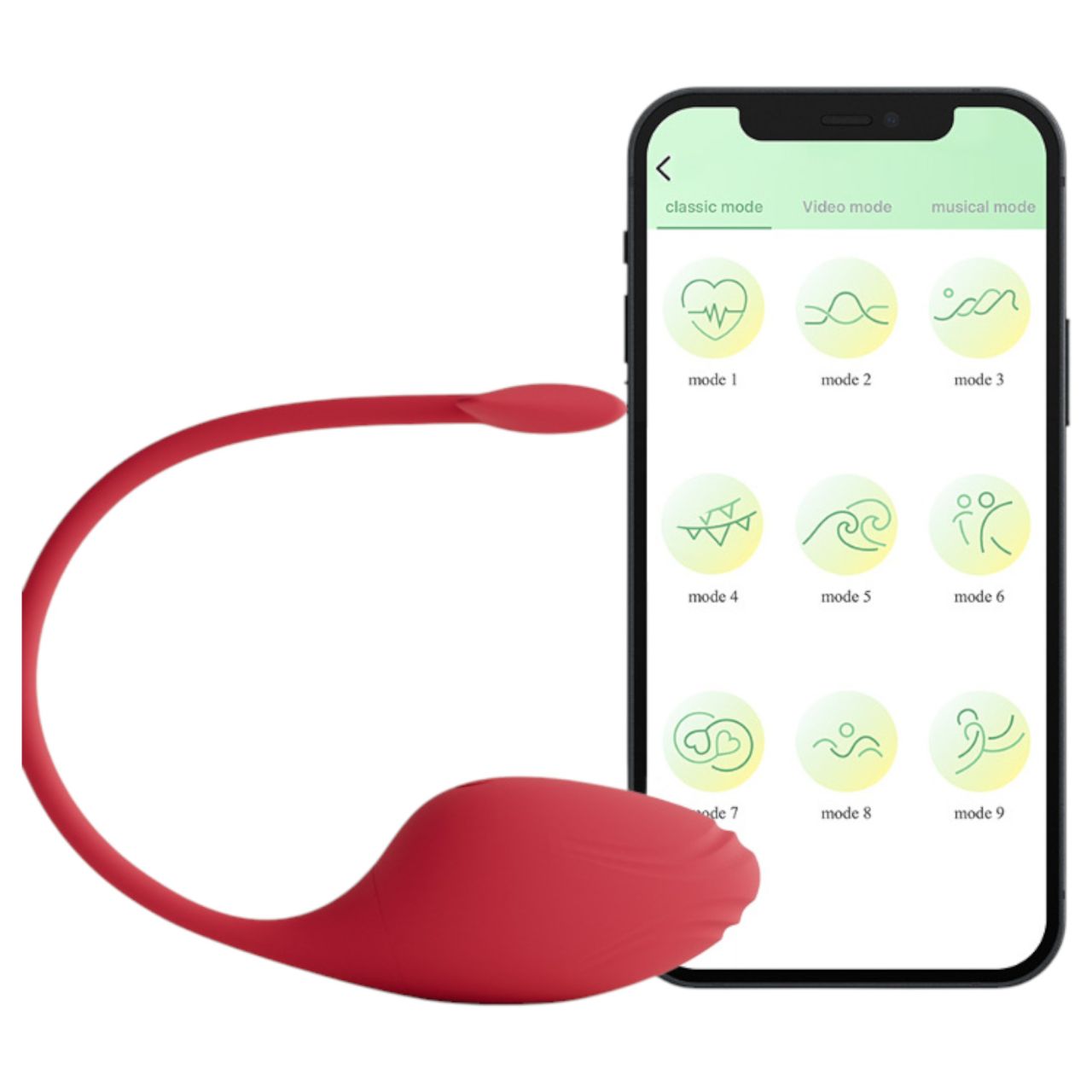 Funny Me - hordható App-vezérelt vibrációs tojás (piros)