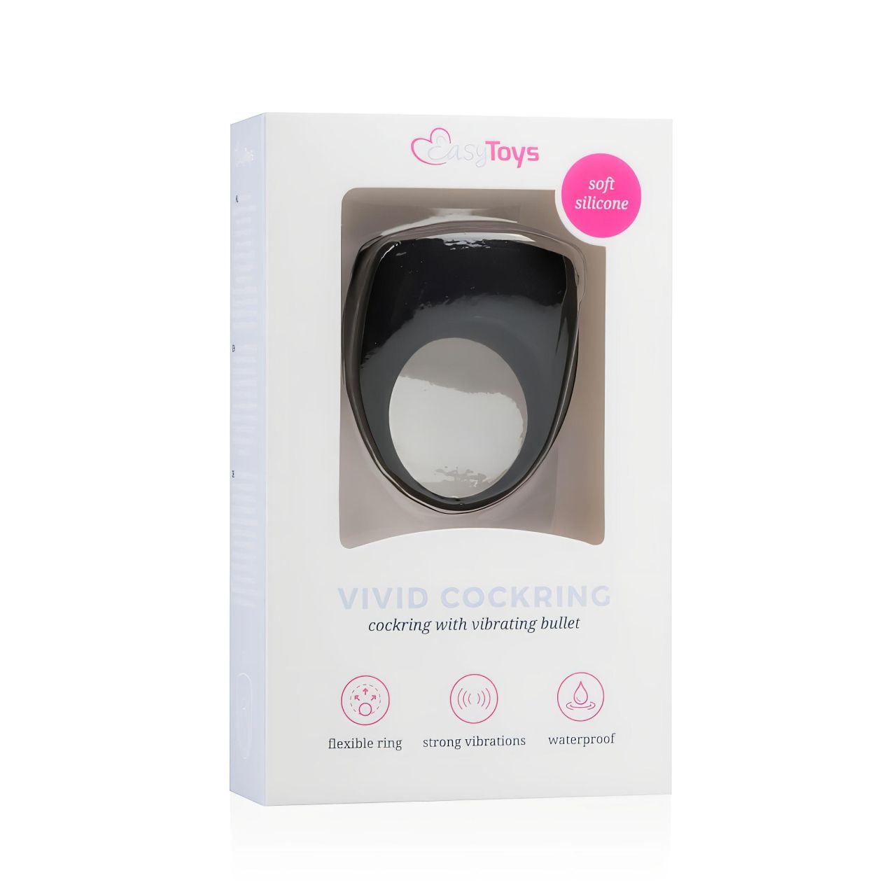 EasyToys - vibrációs péniszgyűrű (fekete)
