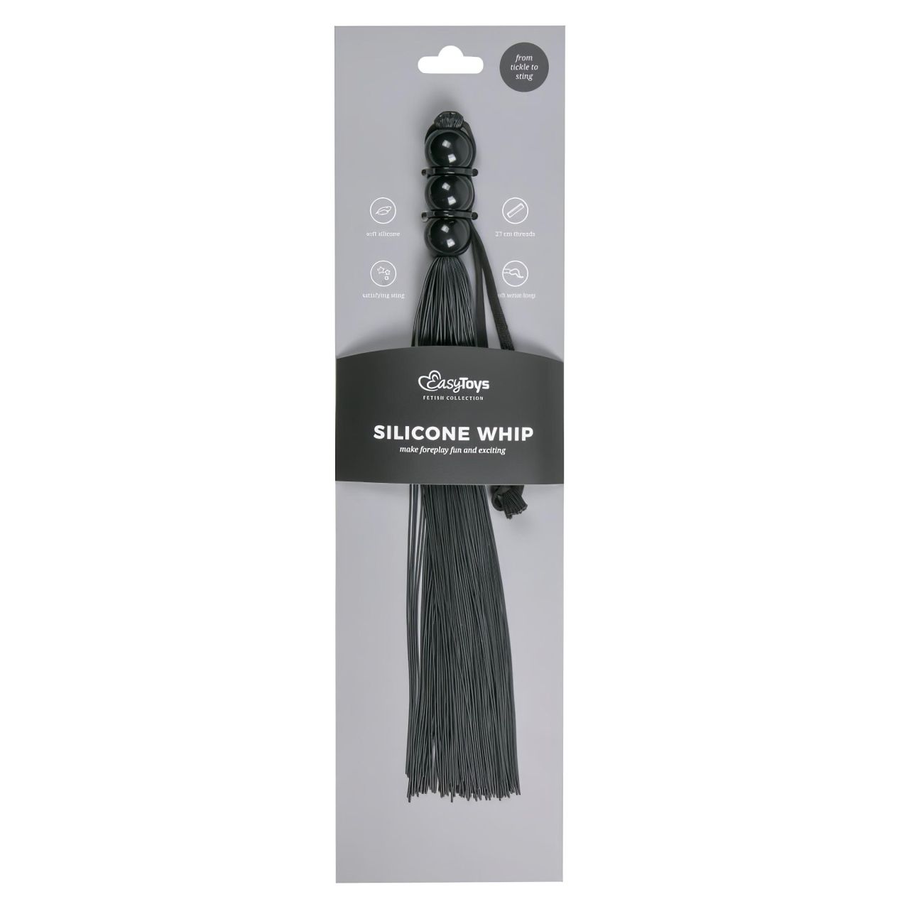 EasyToys Silicone Whip - szilikon korbács (fekete)
