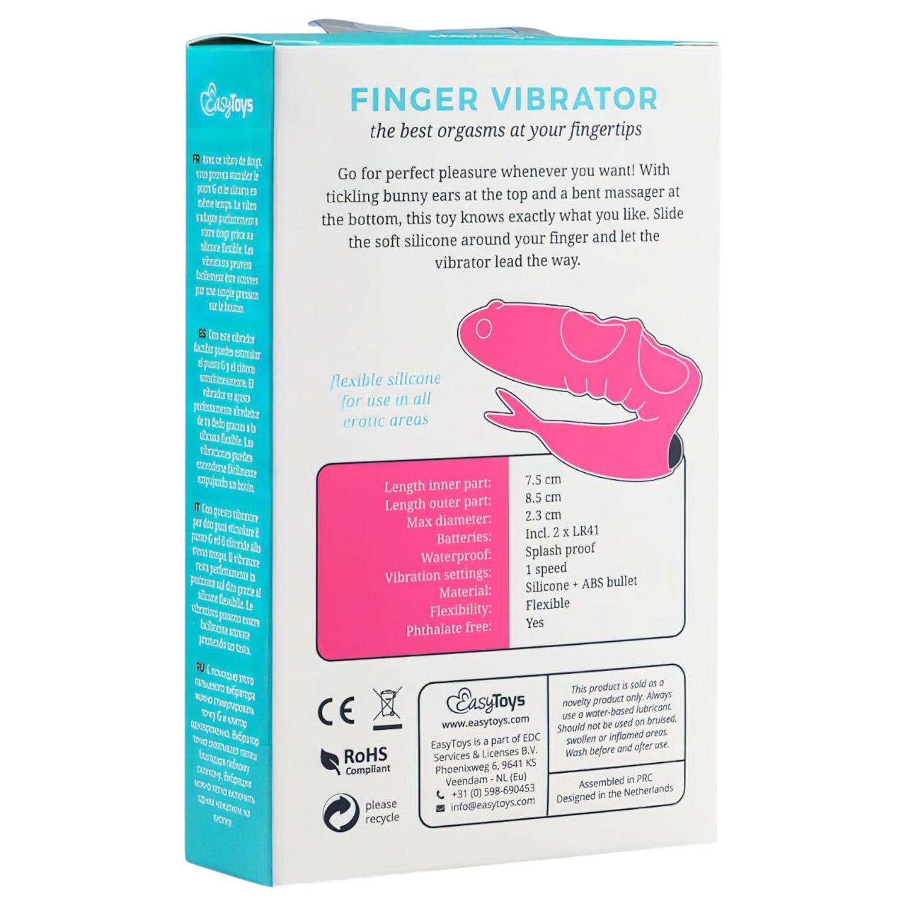 EasyToys Finger - 2in1 ujjvibrátor (fekete) EasyToys Finger - 2in1 ujjvibrátor (fekete)