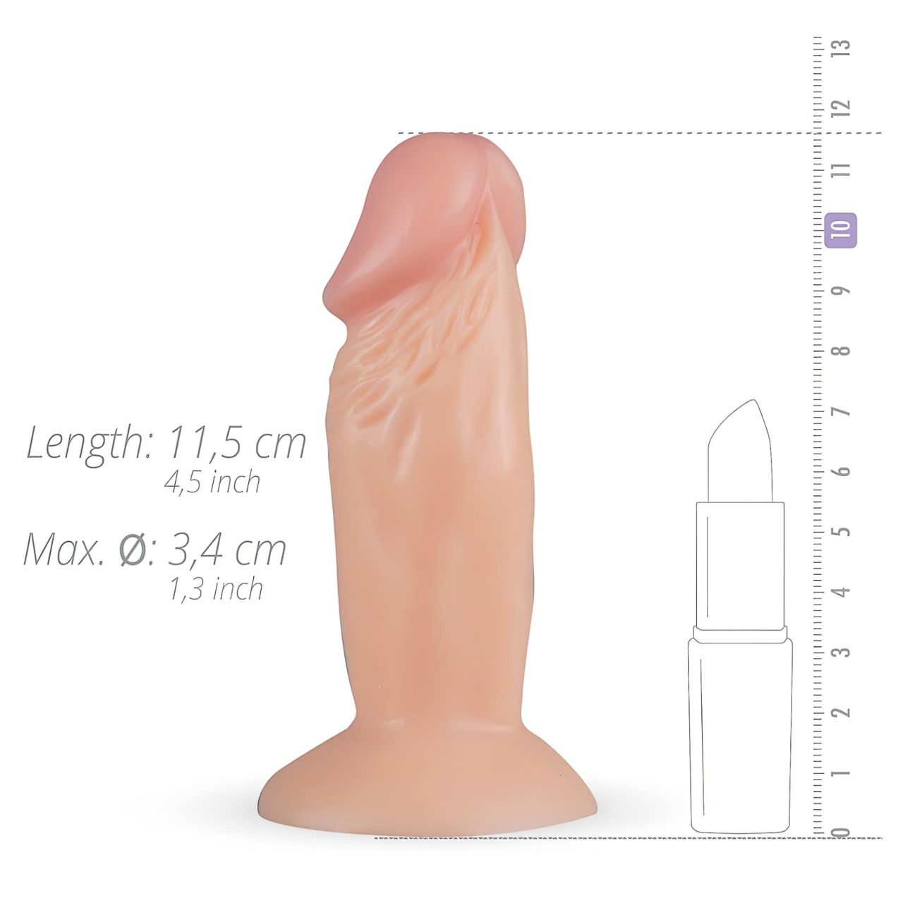 Real Fantasy Archi - élethű dildó - 11,5 cm (testszínű) Real Fantasy Archi - élethű dildó - 11,5 cm (testszínű)