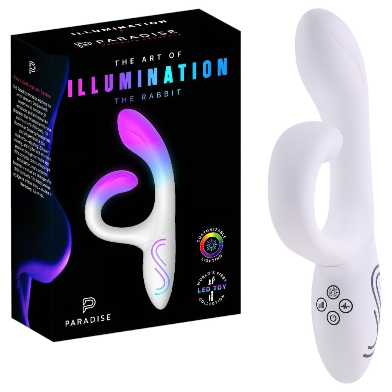 Paradise Illumination - világító csiklókaros vibrátor (fehér)