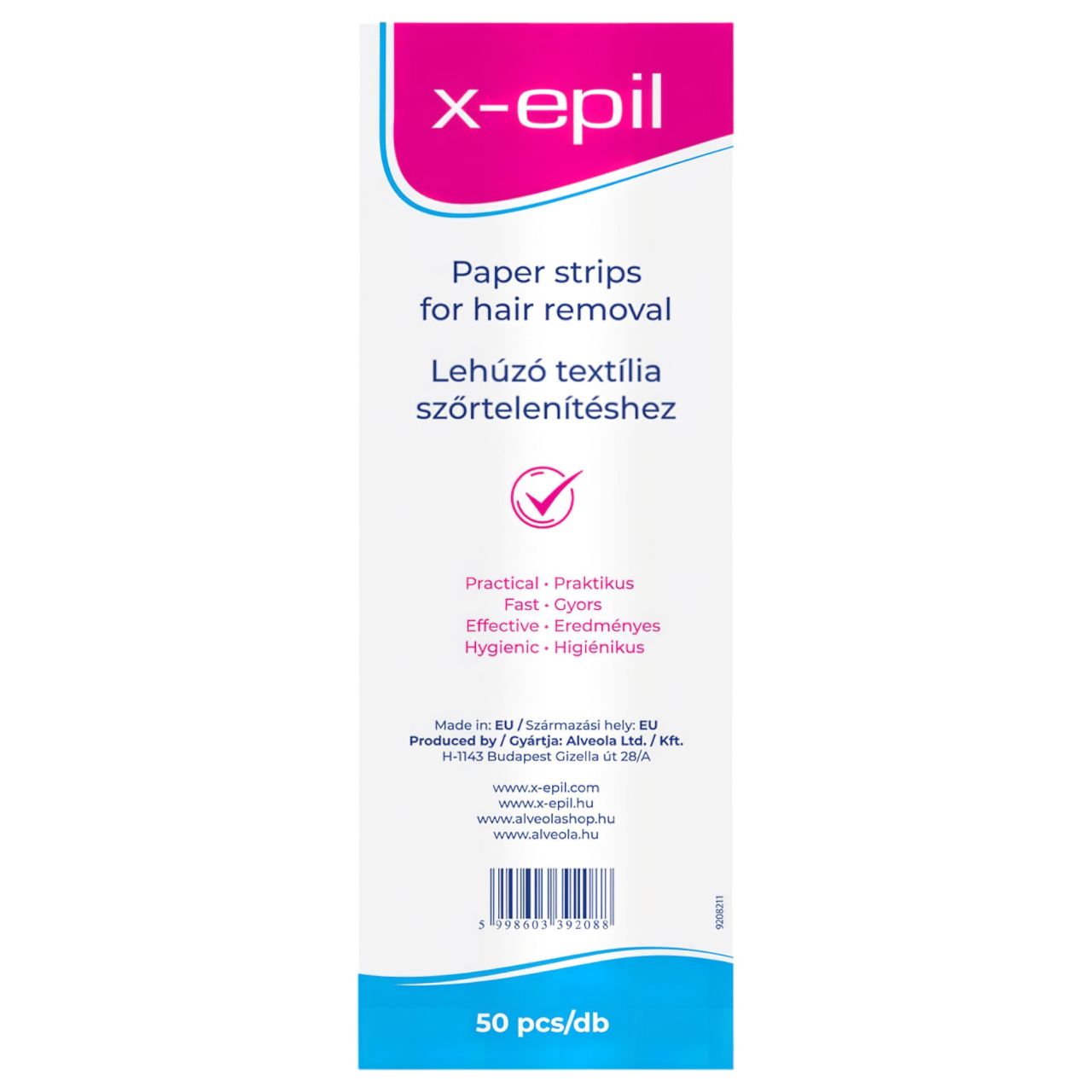 X-Epil - lehúzó textil csíkok gyantázáshoz és szőrtelenítéshez (50 db)