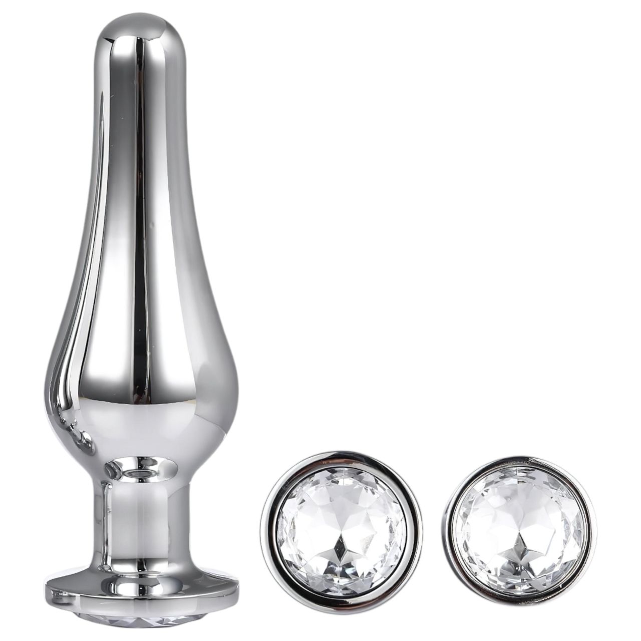 Gleaming Love - anál csúcs plug szett (ezüst, 3 részes)