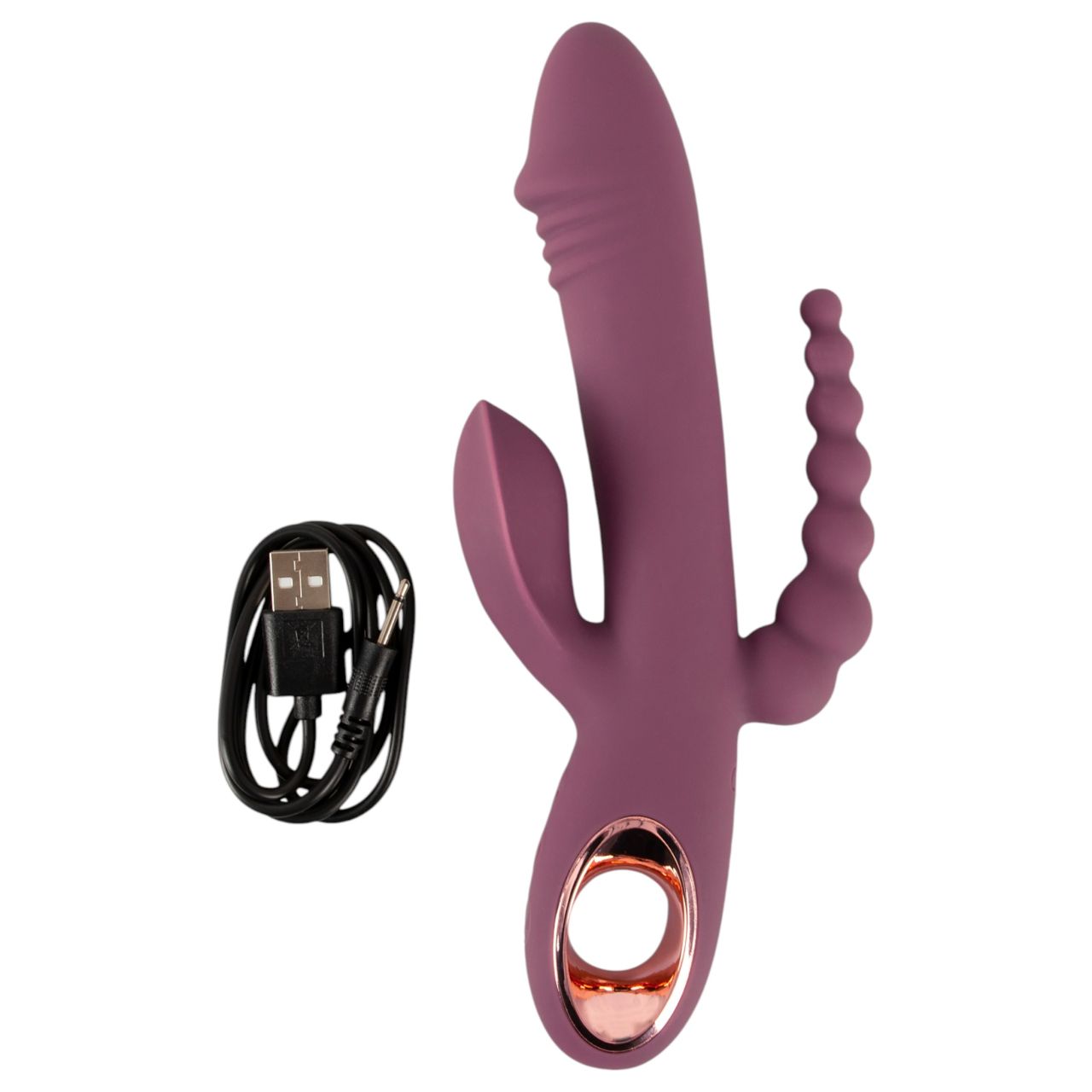 You2Toys - akkus, tripla karos vibrátor (lila) You2Toys - akkus, tripla karos vibrátor (lila)