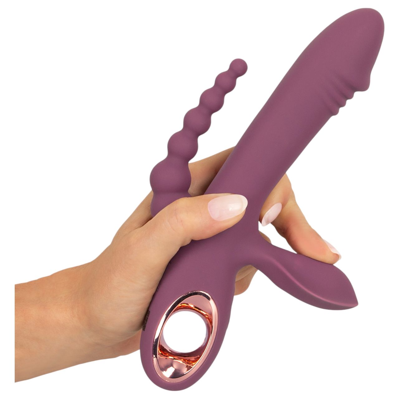 You2Toys - akkus, tripla karos vibrátor (lila) You2Toys - akkus, tripla karos vibrátor (lila)
