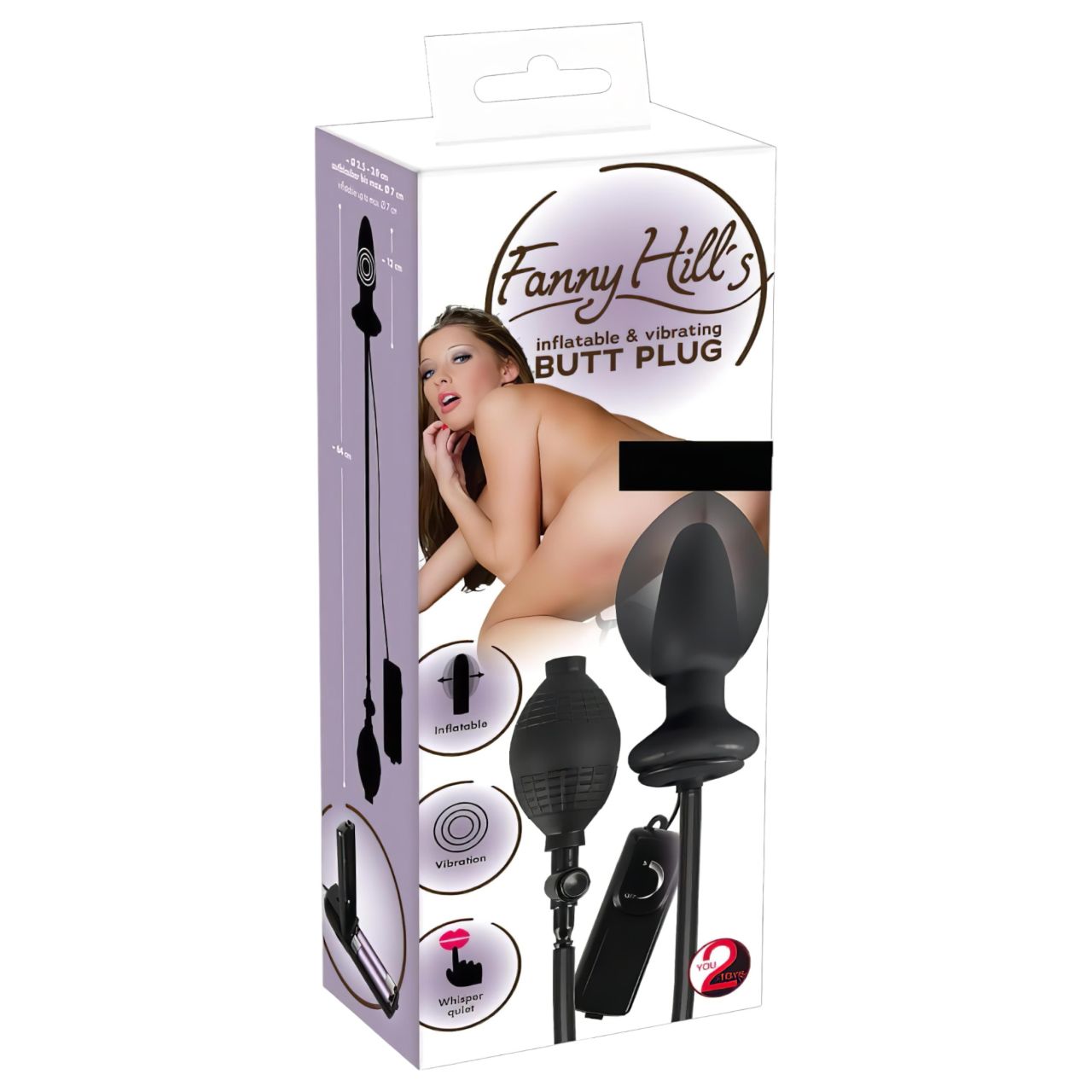 You2Toys Fanny Hill's - pumpálható anál vibrátor (fekete)