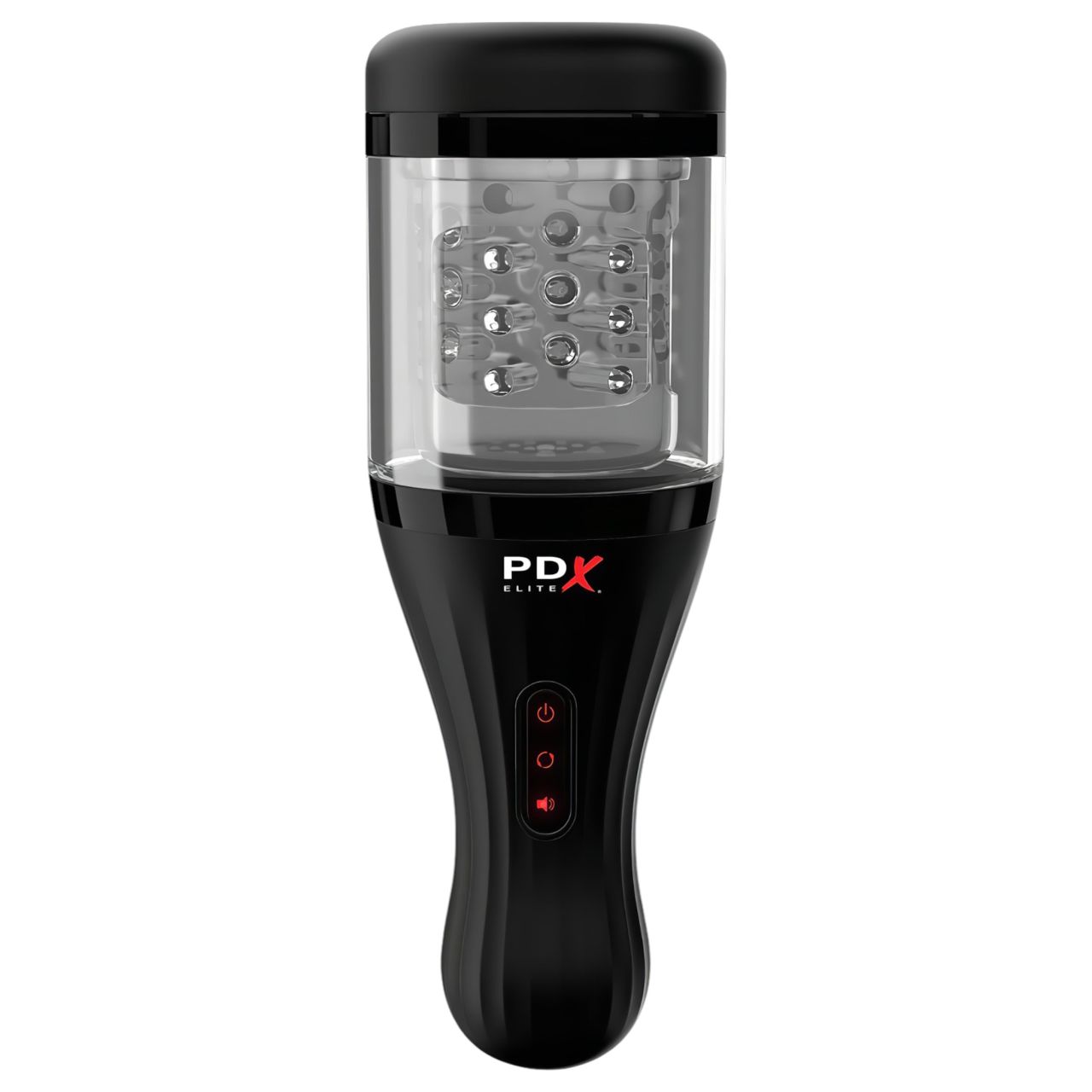 PDX Elite Rotobator - művagina (átlátszó-fekete) PDX Elite Rotobator - művagina (átlátszó-fekete)
