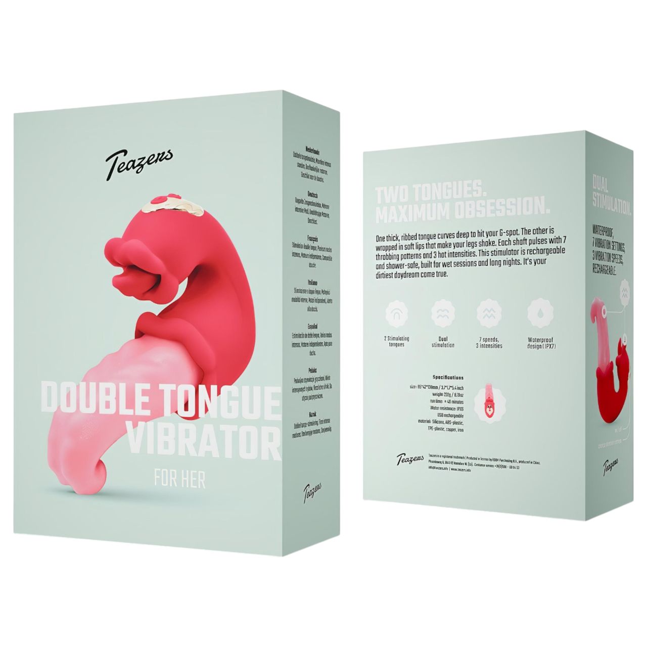 Teazers - dupla nyelves vibrátor (pink) Teazers - dupla nyelves vibrátor (pink)